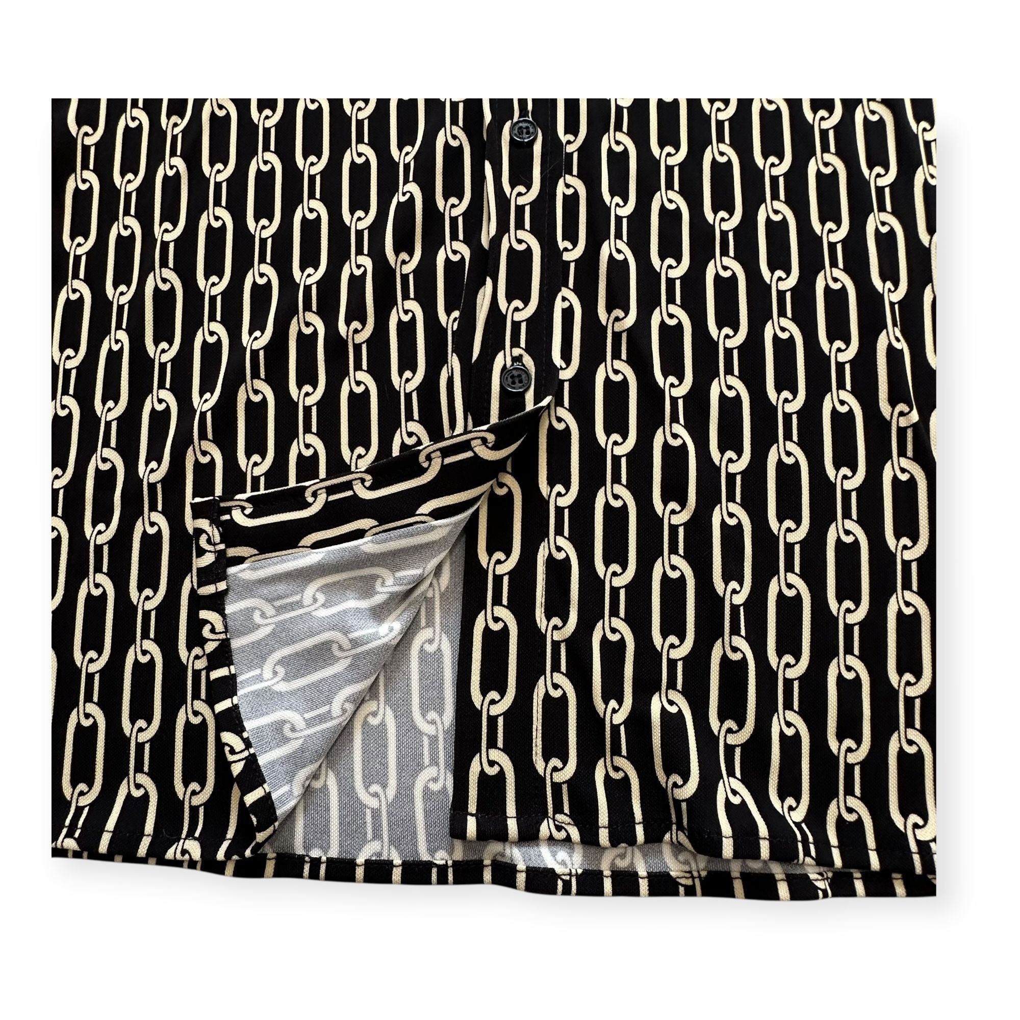 Nili Lotan NILI LOTAN Celestine Print Shirt, Small Chain Print, Size L, Size L / US 10 / IT 46 - 8 Thumbnail