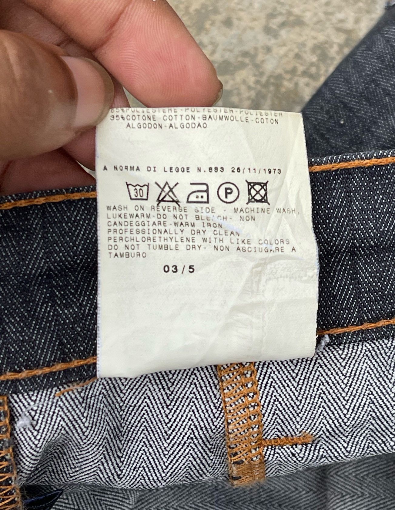 Dolce & Gabbana 🔥S/S 2003 DOLCE & GABBANA ASYMMETRICAL POCKET DENIM JEANS Size US 30 / EU 46 - 19 Thumbnail