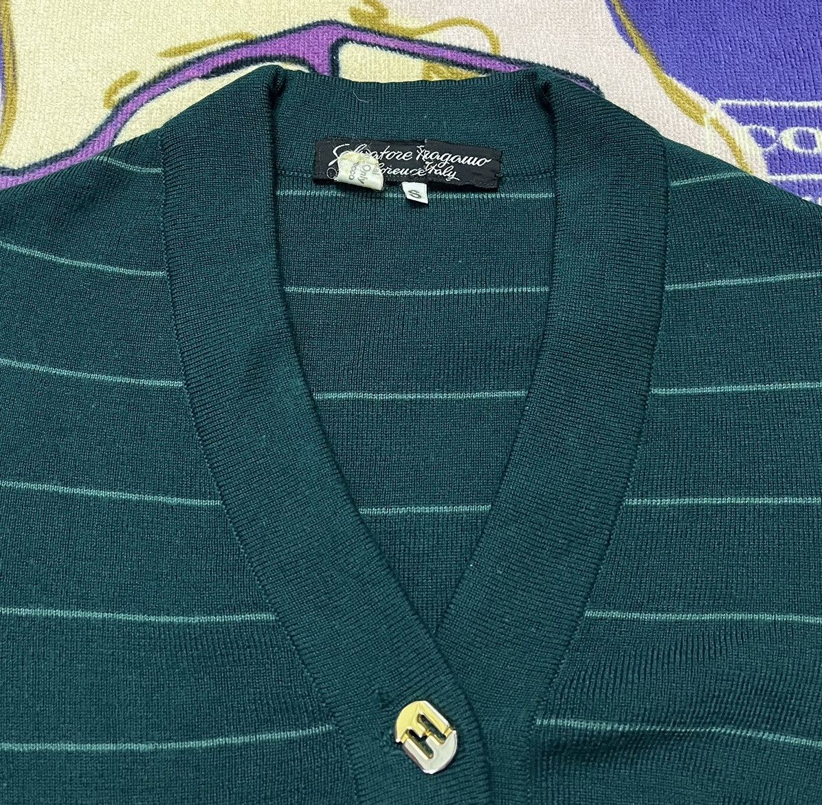 Salvatore Ferragamo × Vintage Vintage SALVATORE FERRAGAMO Italy Shirt/Knitwear Size S / US 4 / IT 40 - 3 Thumbnail