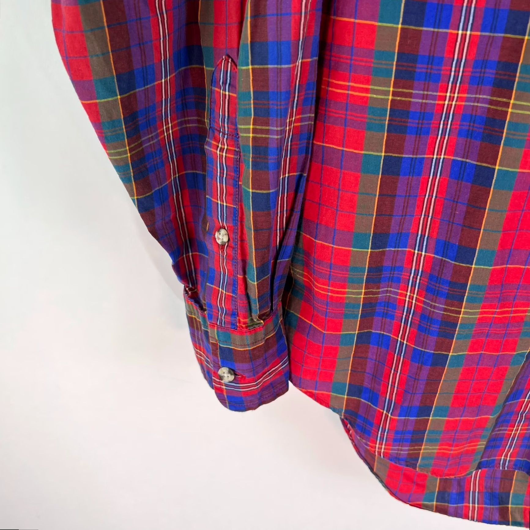 Chaps Chaps Ralph Lauren Plaid Button-Down Shirt Men’s Regular Fit Size L Red Blue Casual Size US L / EU 52-54 / 3 - 4 Thumbnail