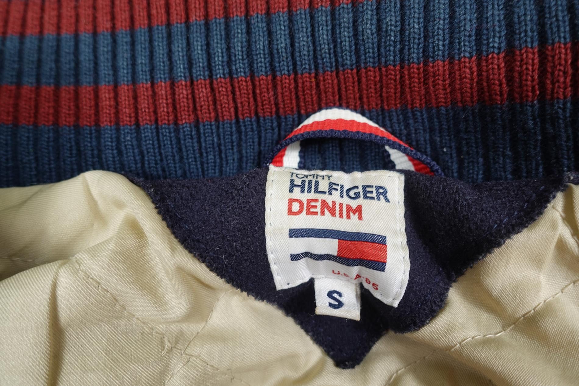 Tommy Hilfiger Tommy Hilfiger Denim Jacket Varsity Leather Wool Vintage S Size US S / EU 44-46 / 1 - 3 Thumbnail