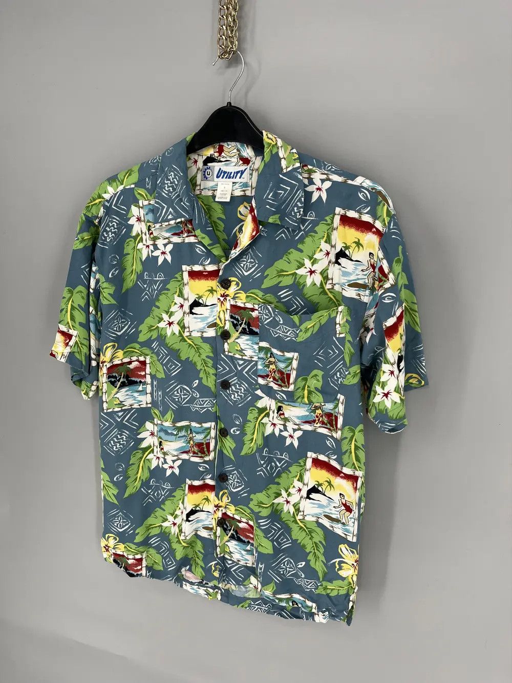 Vintage Vintage Y2K Art Streetwear Hawaiian Travis Scott style Size US M / EU 48-50 / 2 - 4 Thumbnail