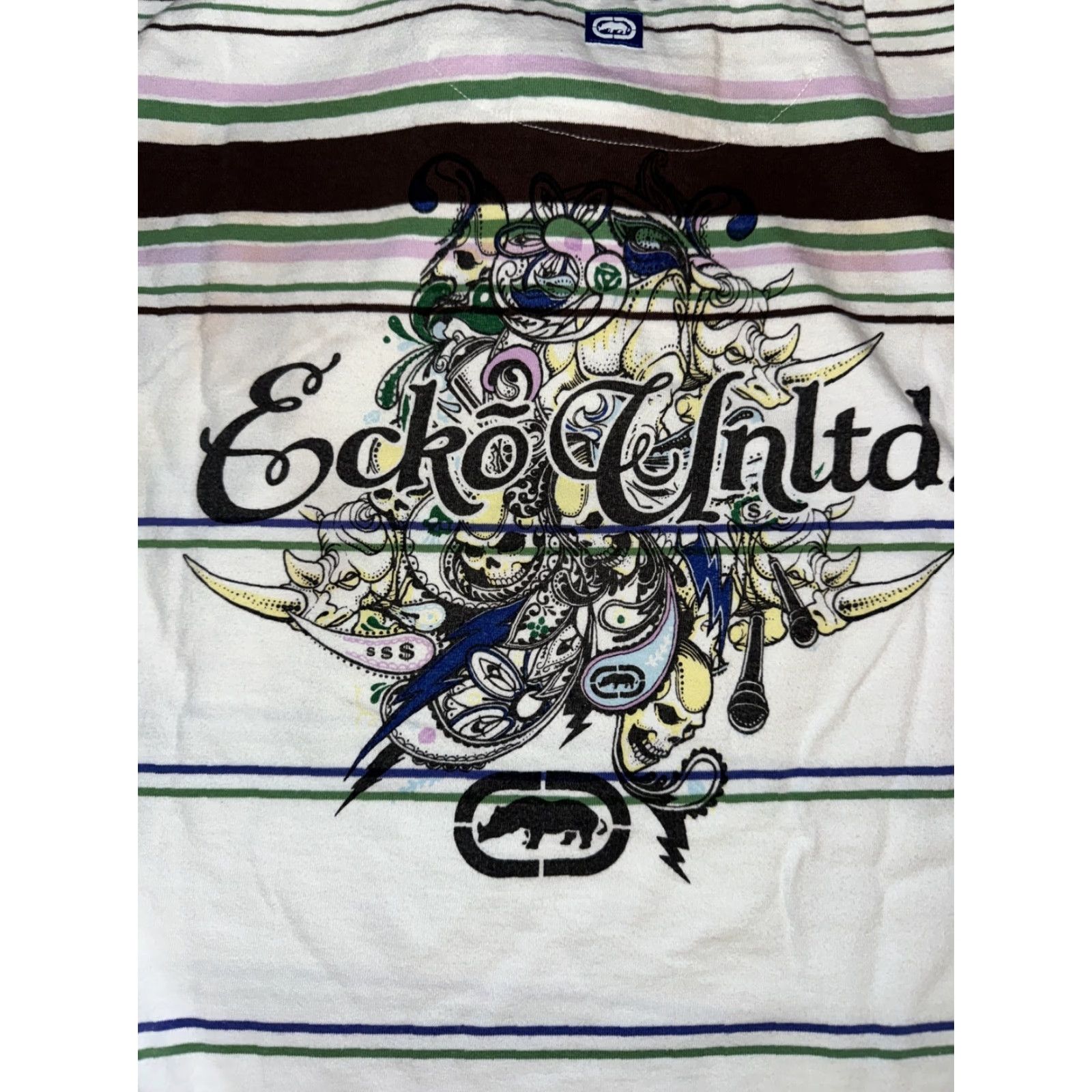 Ecko Unltd. VINTAGE Ecko Unltd Polo Shirt Stripes White M Mens Polo Shirt Medium 20.5x25.5 Size US M / EU 48-50 / 2 - 6 Thumbnail