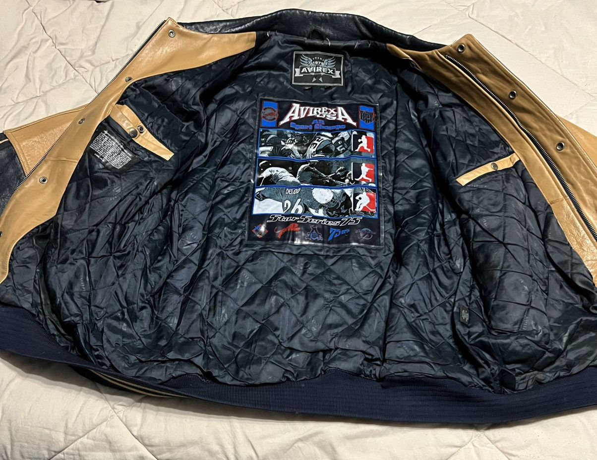 Avirex Vintage Avirex dark blue and beige leather jacket 3xl Size US XXL / EU 58 / 5 - 10 Thumbnail