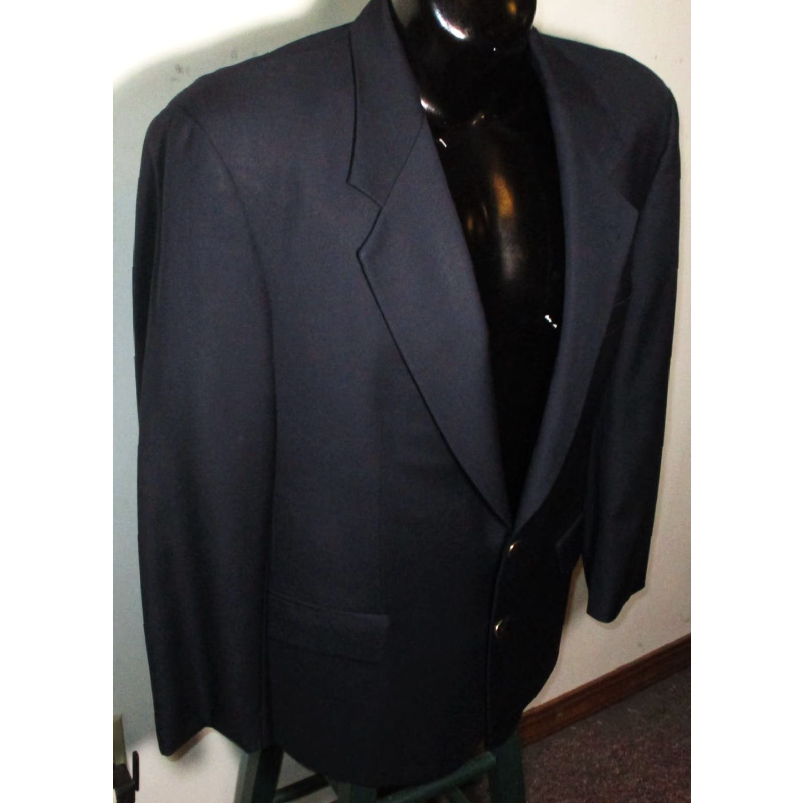 Vintage BAUMLER Avantgarde Blue Wool Blazer Jacket Size 44R Men’s Size 44R - 3 Thumbnail