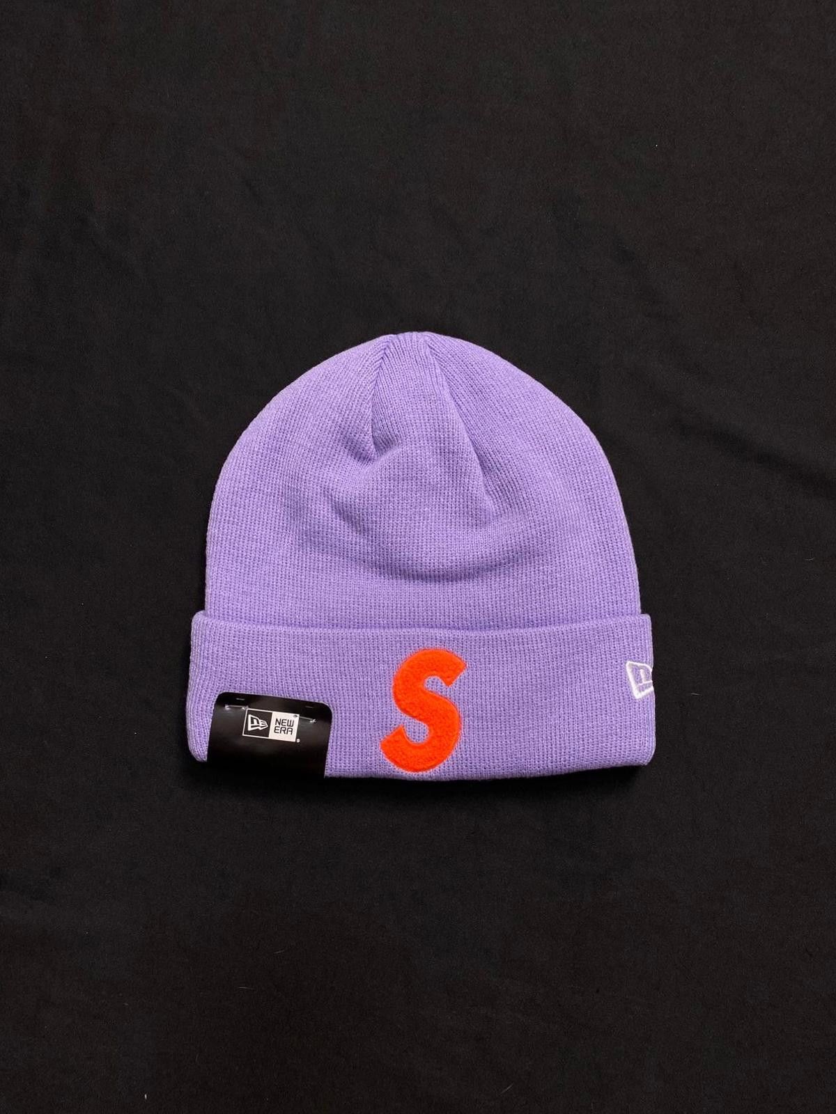New Era × Supreme Rare 19FW Supreme x New Era S Logo Beanie 'Purple' Hats OS Size ONE SIZE - 1 Thumbnail