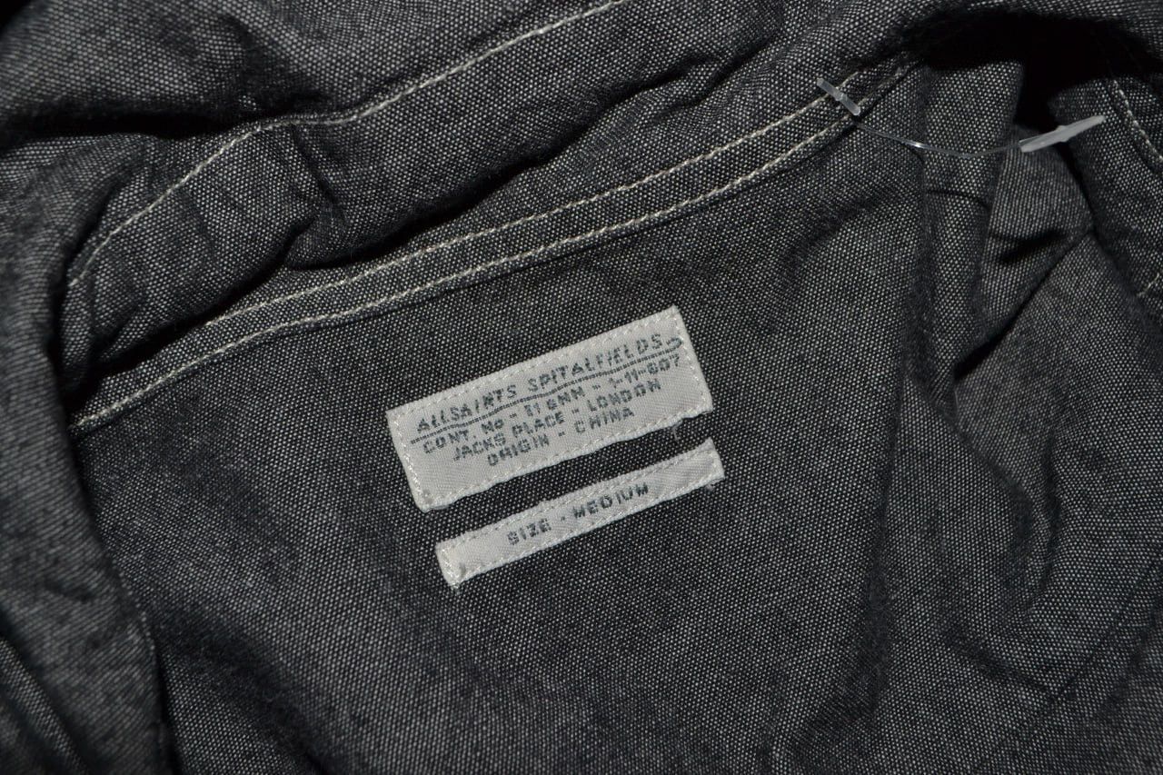 Allsaints All Saints Dye Cotton Wash Chambray Hooded Shirt Size M Size US M / EU 48-50 / 2 - 12 Thumbnail