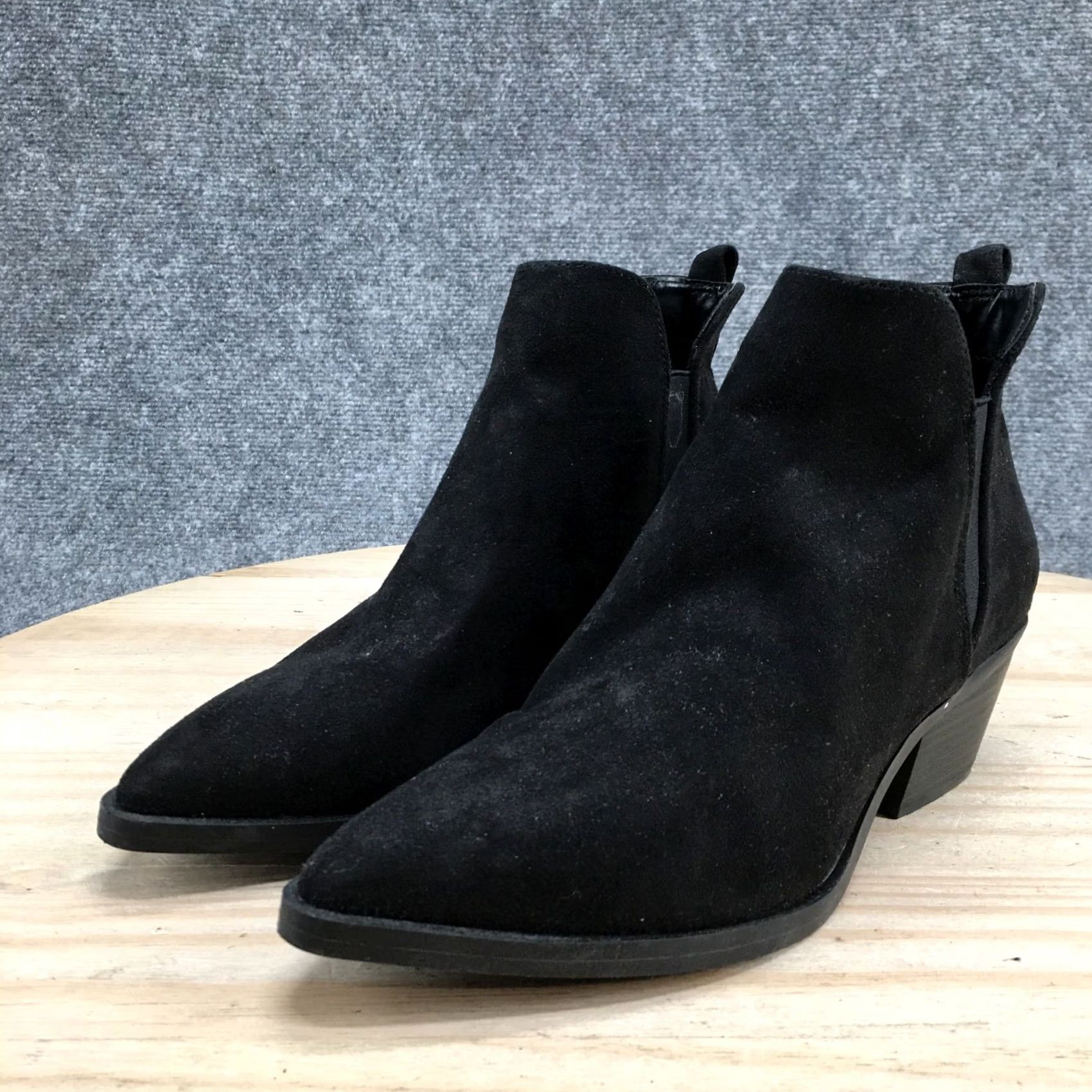 Vintage Universal Thread Boots Womens 6 Sylvie Ankle Bootie Black Pull On Pointed Toe Size US 6 / IT 36 - 6 Thumbnail