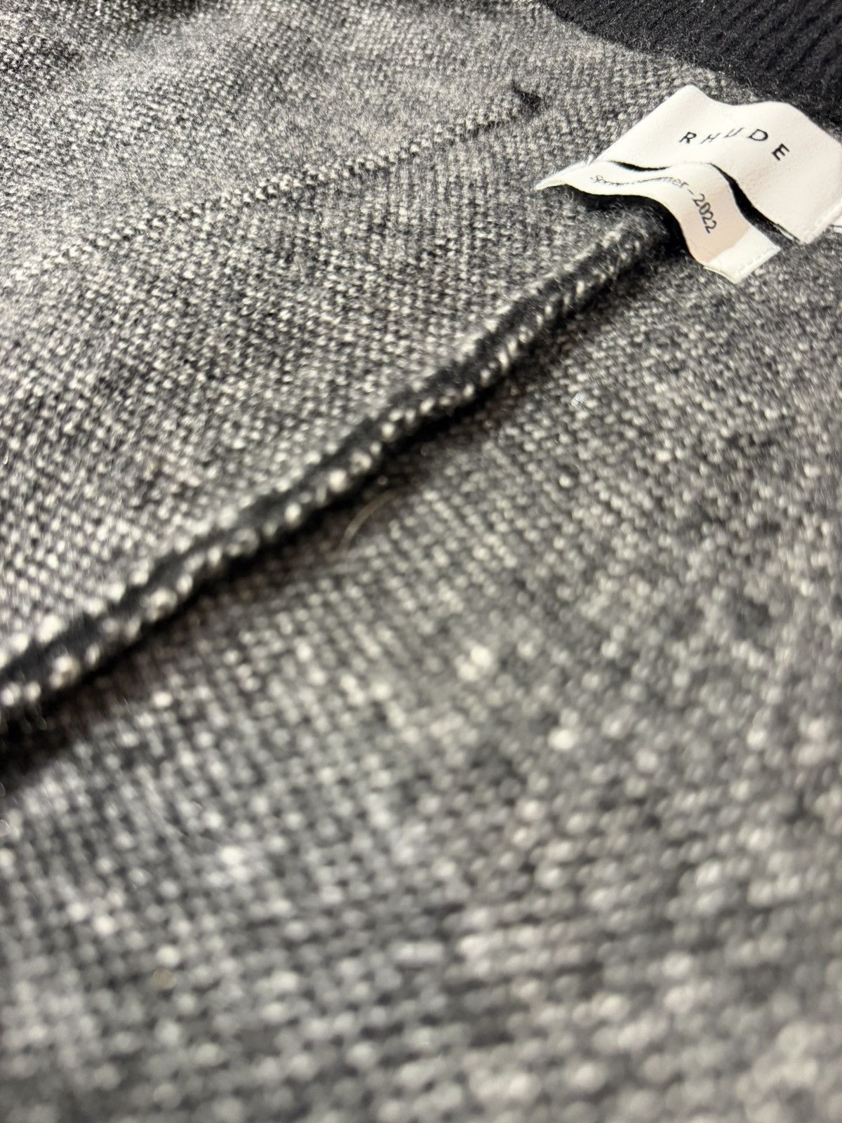 Rhude Authentic Rhude SS22 Knit Logo Shorts - Black/Creme - Size M Size US 32 / EU 48 - 9 Thumbnail