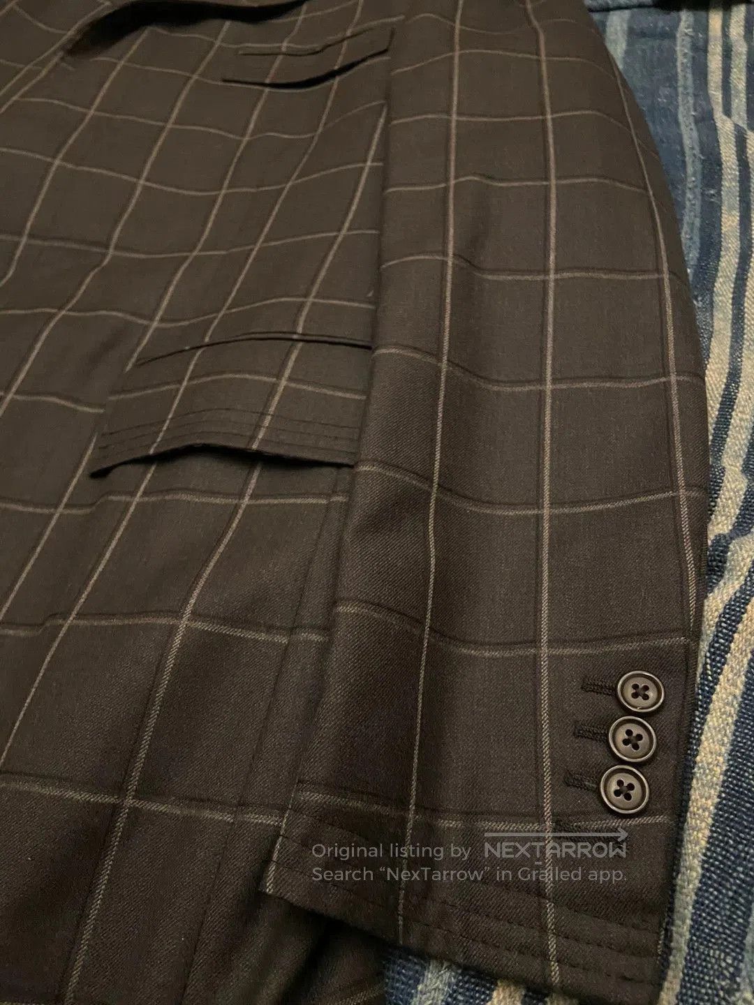 Thom Browne thom browne checked coat in deep gray. Size US S / EU 44-46 / 1 - 3 Thumbnail