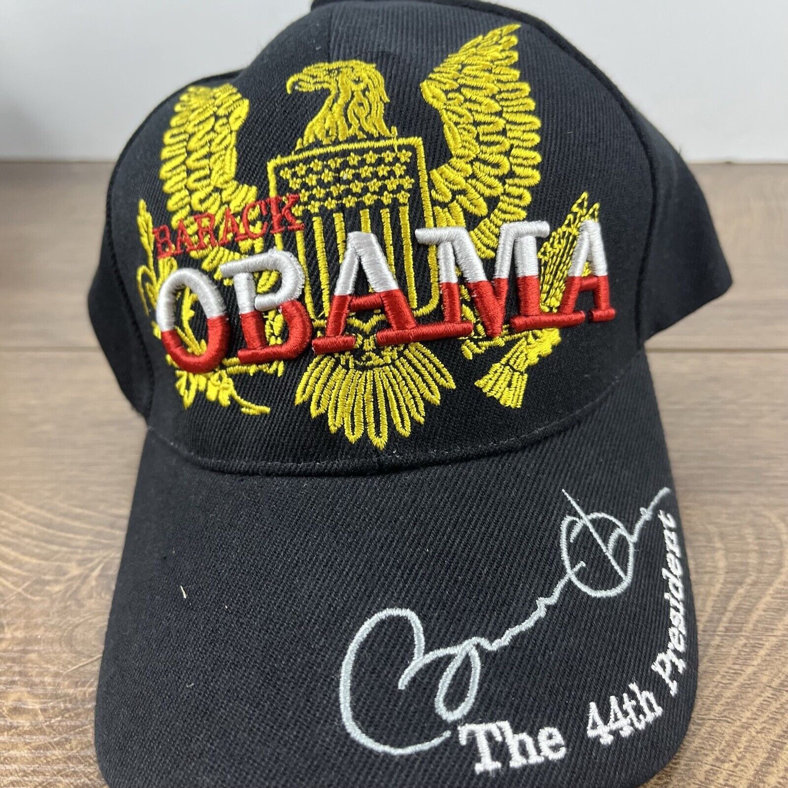 Other Barack Obama Hat 44th President Black Hat Adjustable Hat Bla Size ONE SIZE - 8 Thumbnail