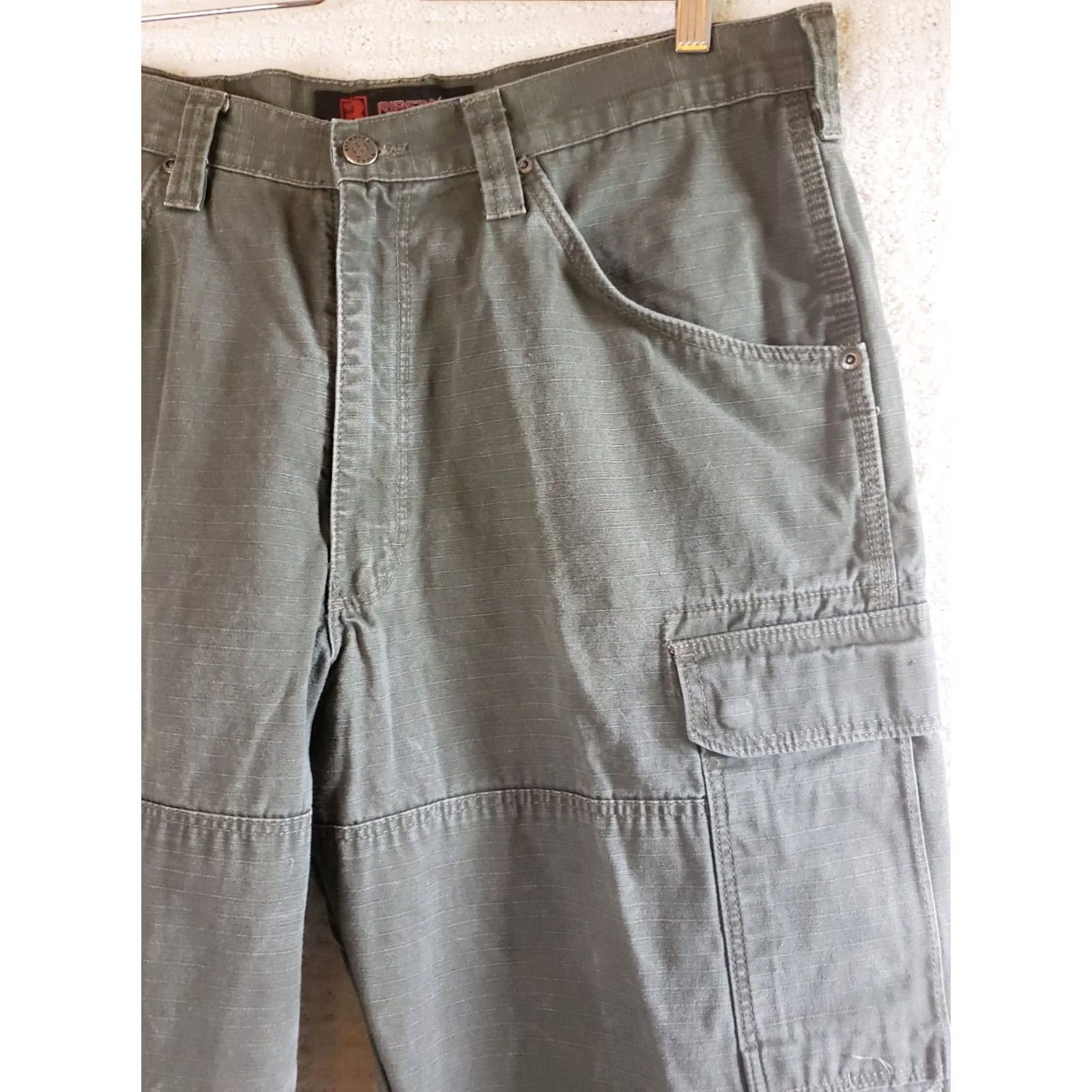 Wrangler Wrangler Riggs Workwear Pants Men's Green 36x34 Double Knee RipStop 3W060LD Size US 36 / EU 52 - 4 Thumbnail