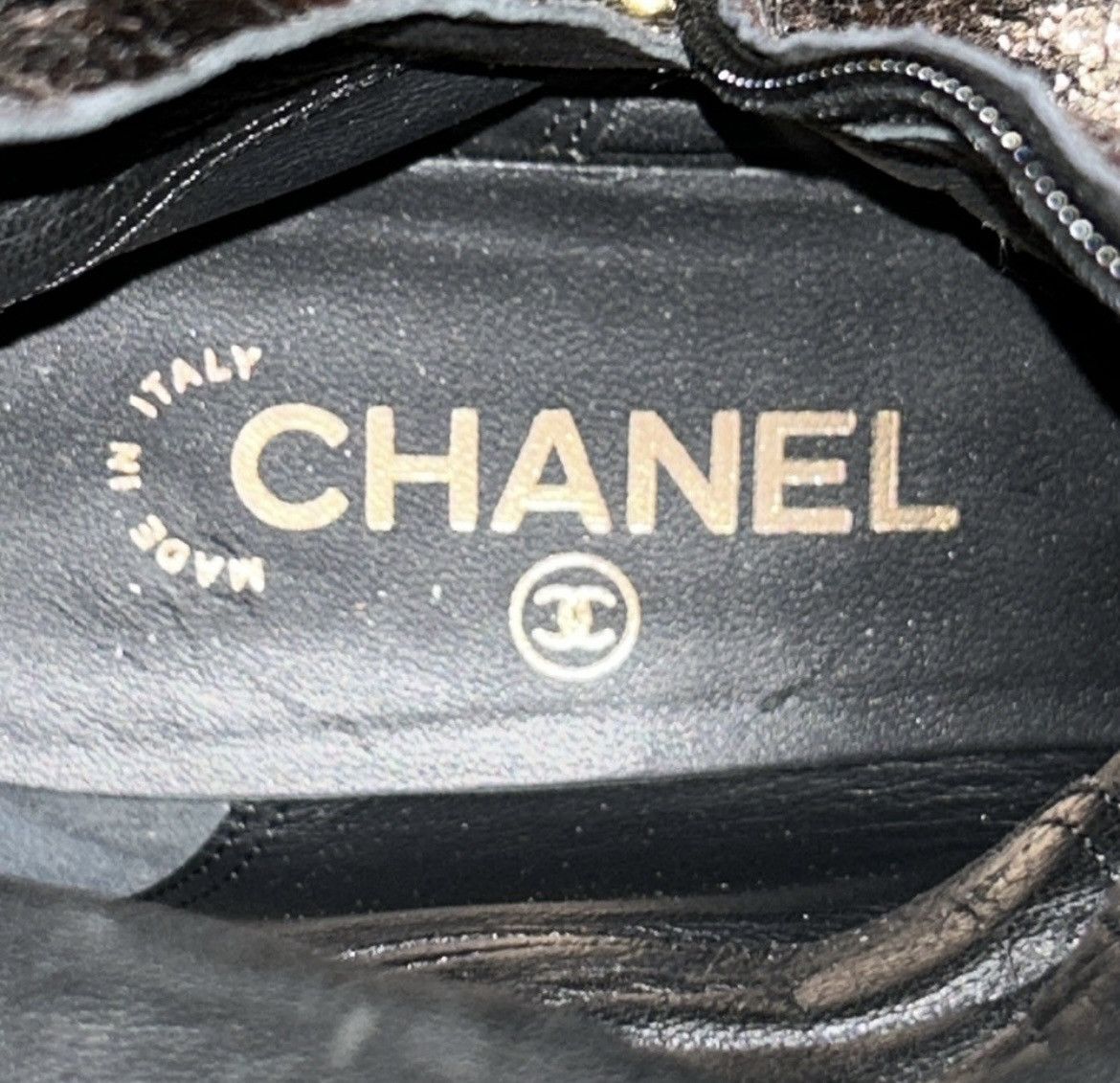 Chanel CHANEL Laminated Chevre Metallic Lambskin Over the Knee Boot Size US 7.5 / IT 37.5 - 7 Thumbnail