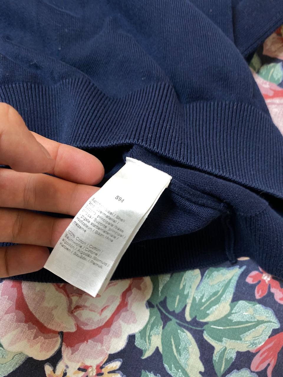 Lacoste × Vintage Vintage Lacoste Navy Knit Sweater Size US M / EU 48-50 / 2 - 2 Thumbnail