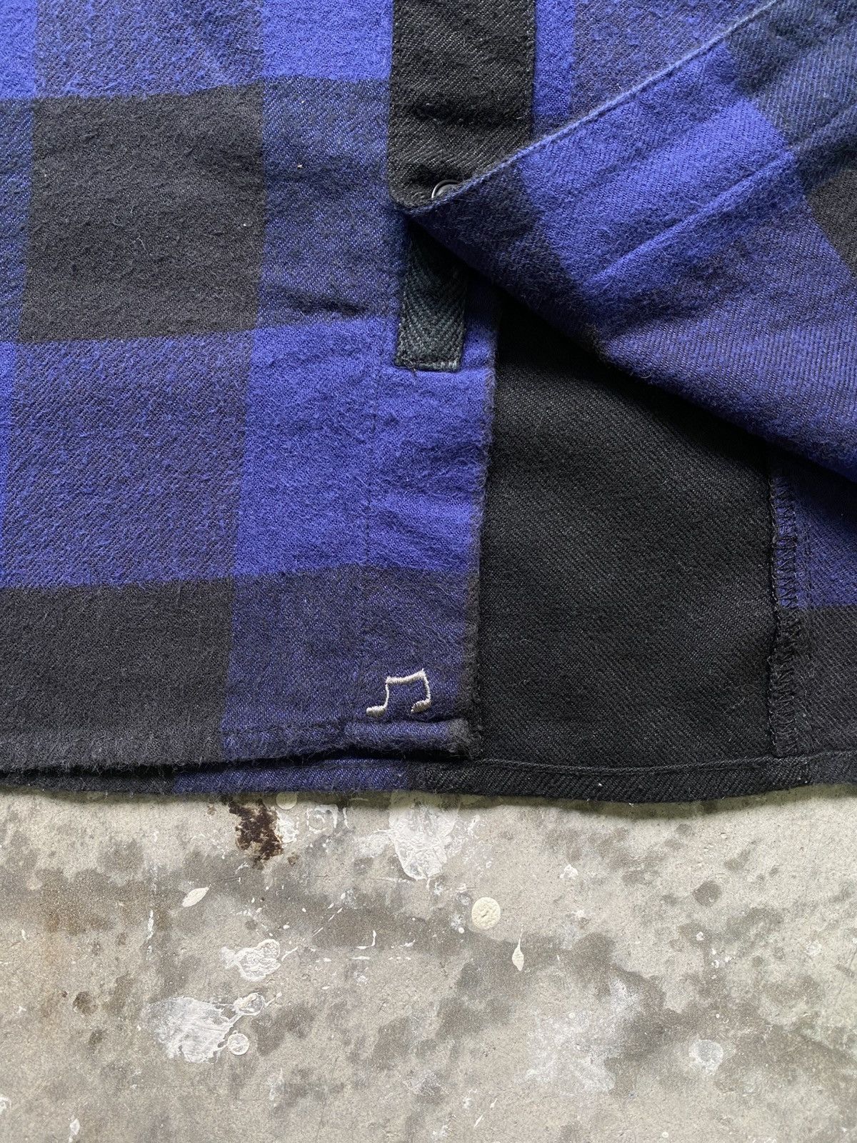Number (N)ine Number Nine Blue Black Check Musical Flannel Shirt Size US L / EU 52-54 / 3 - 5 Thumbnail