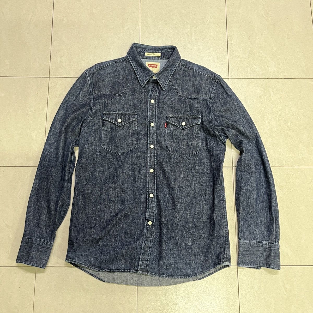 Levi's × Levi's Vintage Clothing × Vintage Levis Western Pocket Denim Shirt Size US S / EU 44-46 / 1 - 4 Thumbnail