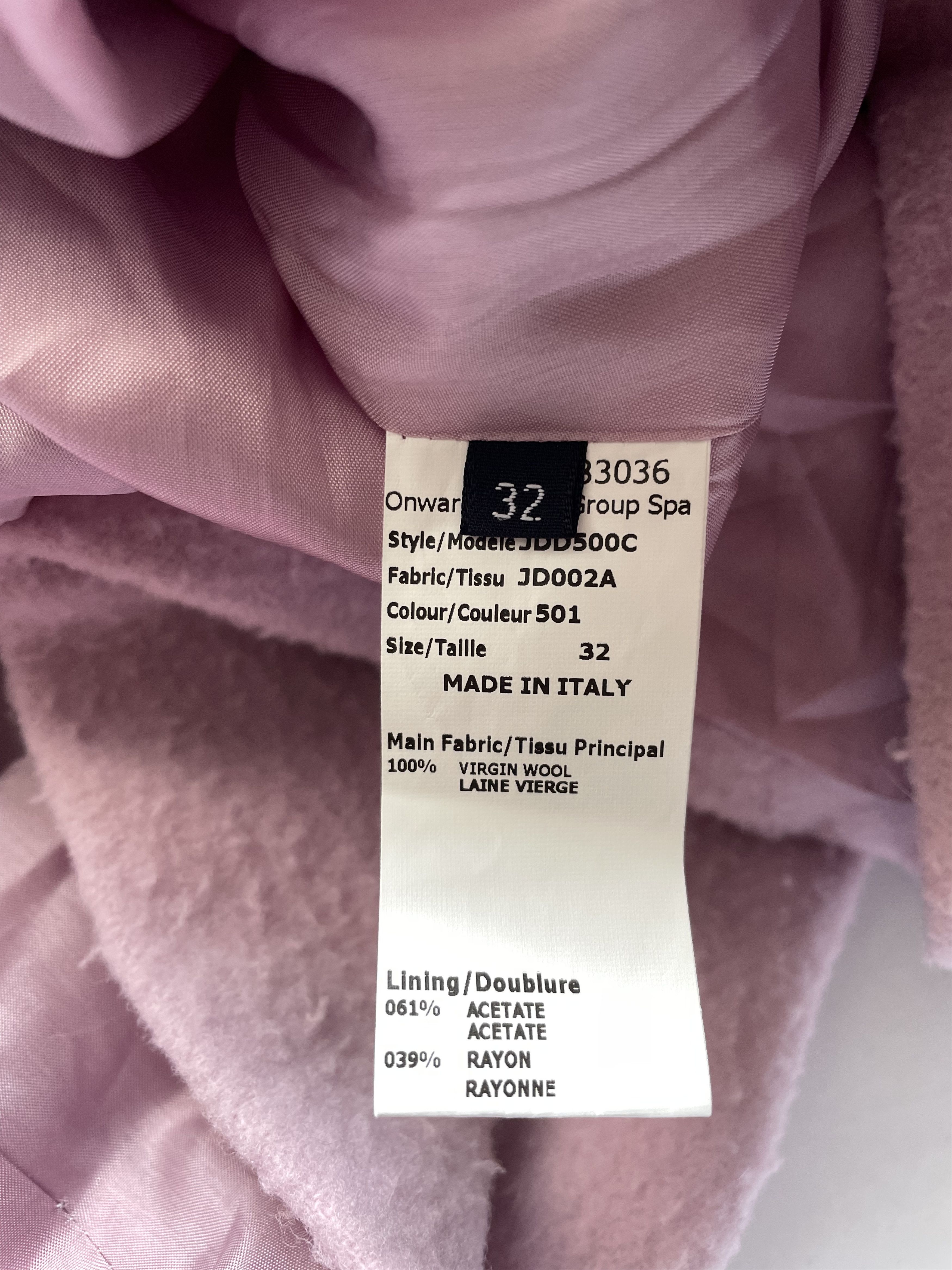 Jil Sander Jil Sander Navy | Pink 100% Virgin Wool Coat w/ Red Collar Size XS / US 0-2 / IT 36-38 - 6 Thumbnail