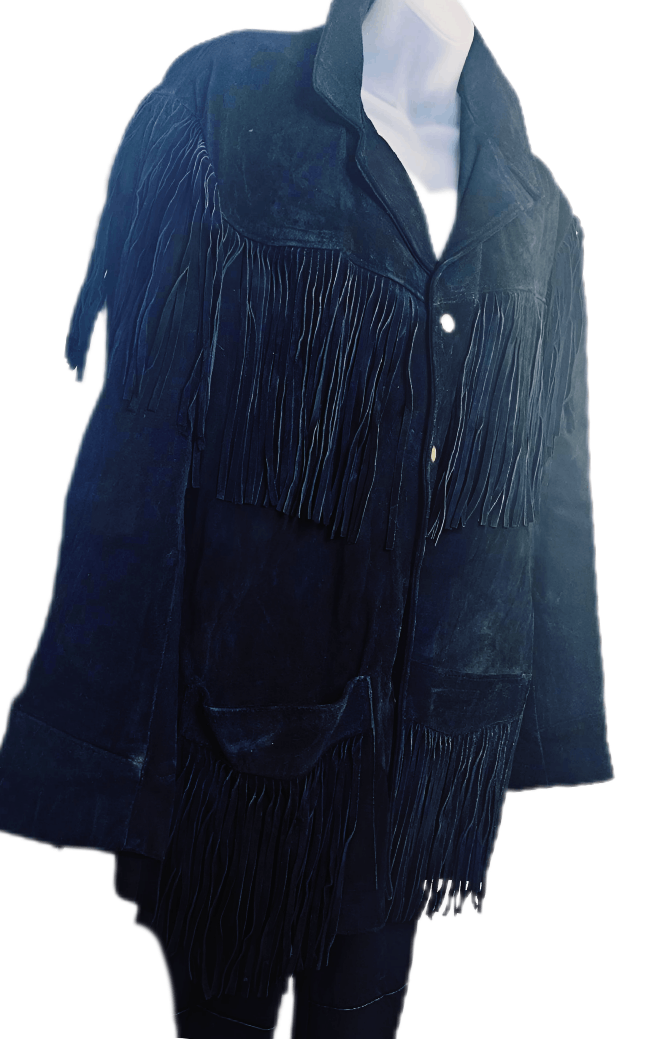 DKNY DKNY Rockstar 1980s Suede Fringe Jacket Men’s M Gently Used Size US M / EU 48-50 / 2 - 5 Thumbnail