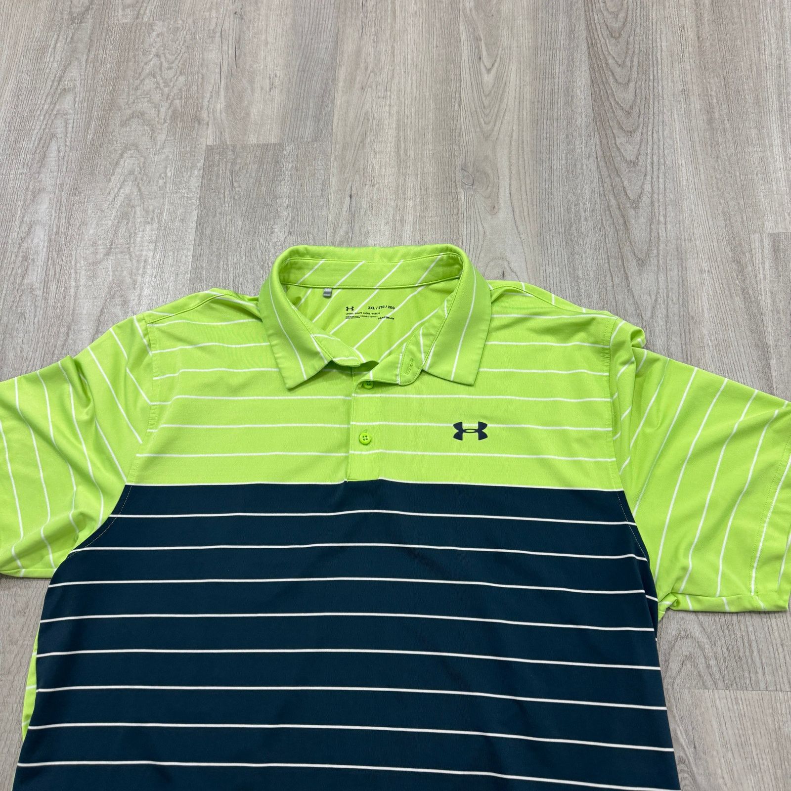 Under Armour Under Armour Polo Shirt Men's 2XL XXL Collared Striped Size US XXL / EU 58 / 5 - 2 Thumbnail