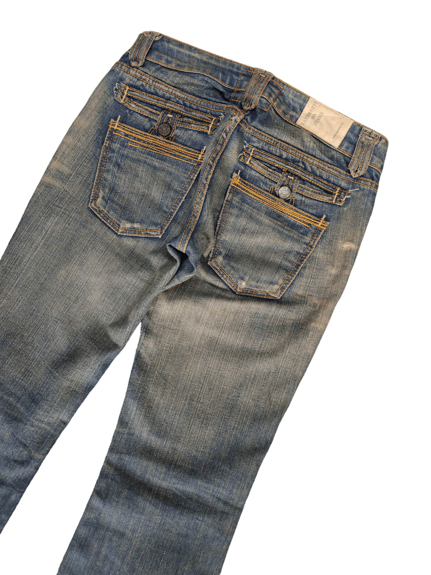 If Six Was Nine Flare Jeans Taverniti Release Hem Distress Boot Cut Low Rise Size US 27 - 14 Thumbnail