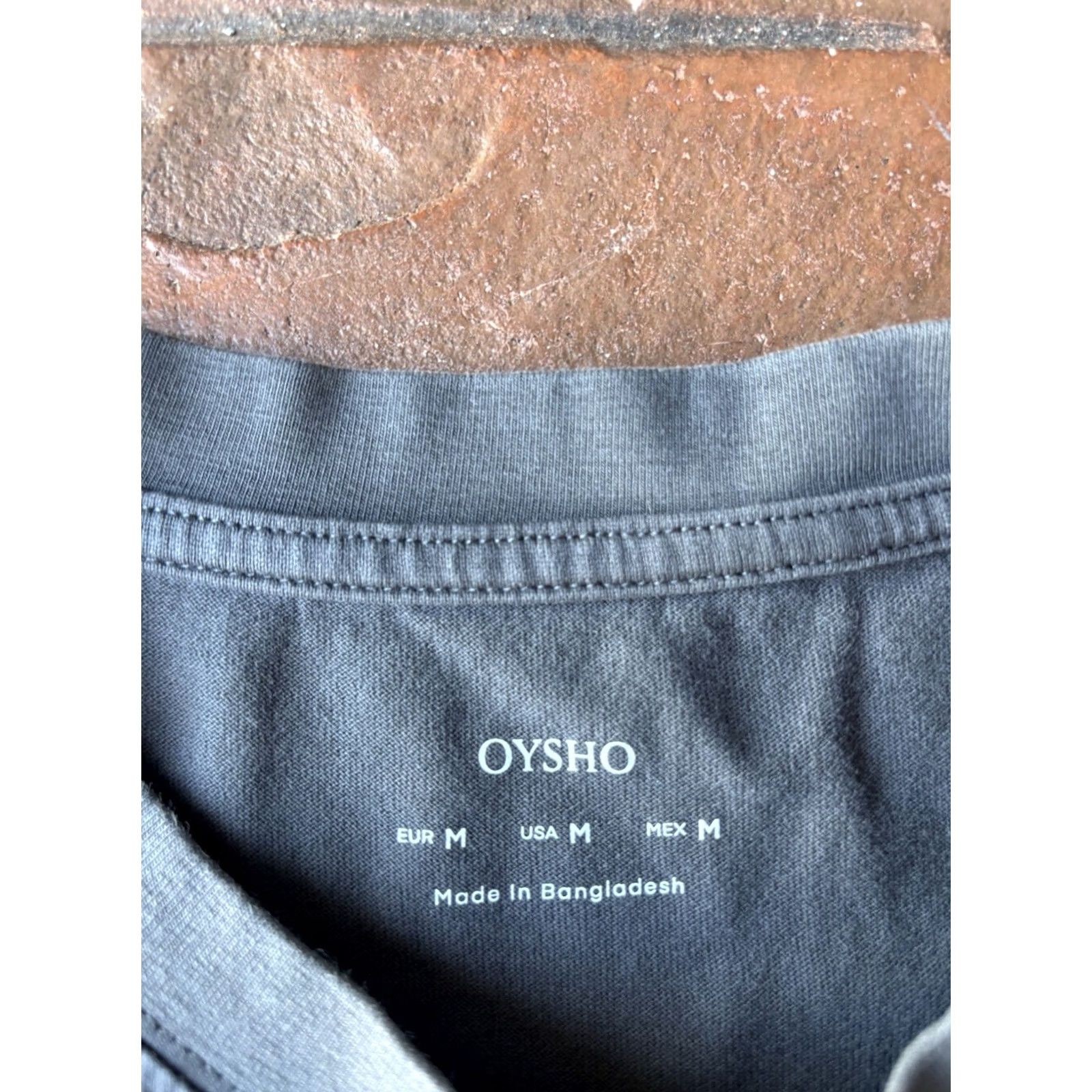Vintage OYSHO Cropped Short Sleeve T-Shirt Women's M Grey Crew Neck Pullover Knit Cotton Modal Elastane Slim Comfortable Casual Streetwear Basics Modern Size M / US 6-8 / IT 42-44 - 2 Thumbnail
