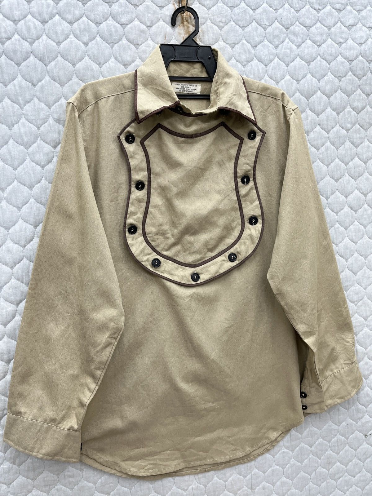 Vintage 🔥🔥🔥STEALS VTG RIVER JUNCTION BIB FRONT PULLOVER SHIRTS Size US M / EU 48-50 / 2 - 4 Thumbnail