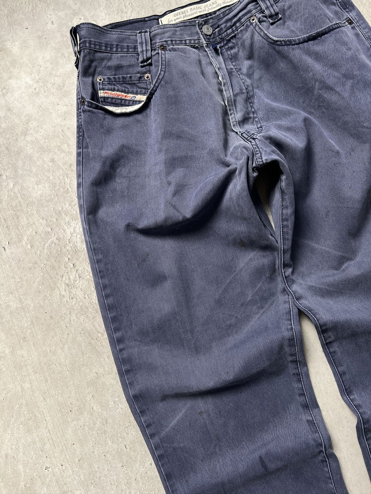 Diesel Washed blue Diesel baggy retro jeans pants y2k Size US 35 - 2 Thumbnail