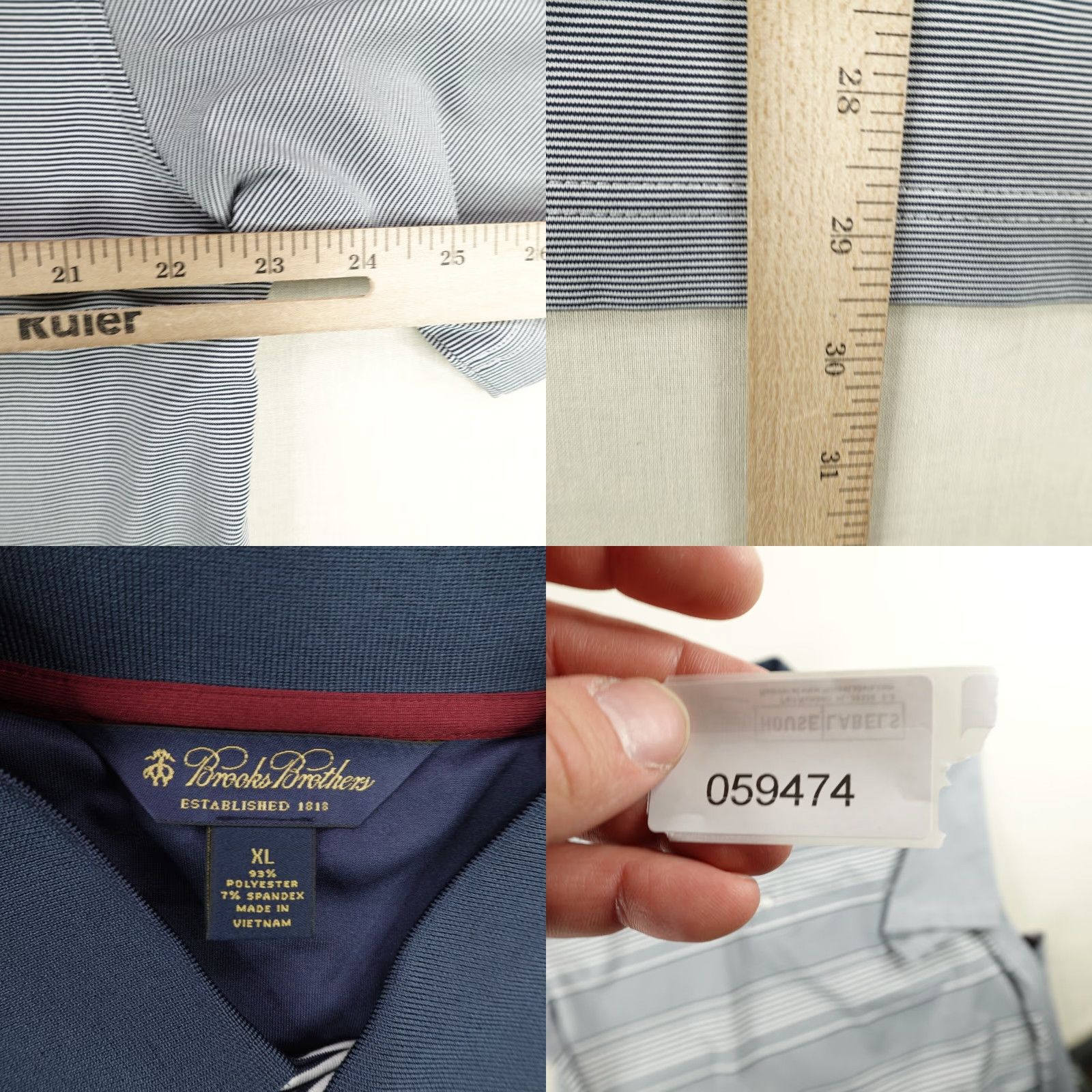 Brooks Brothers Brooks Brothers Polo Shirt Mens XL Gray Blue Stripes Performance Golf Flexible Size US XL / EU 56 / 4 - 8 Thumbnail