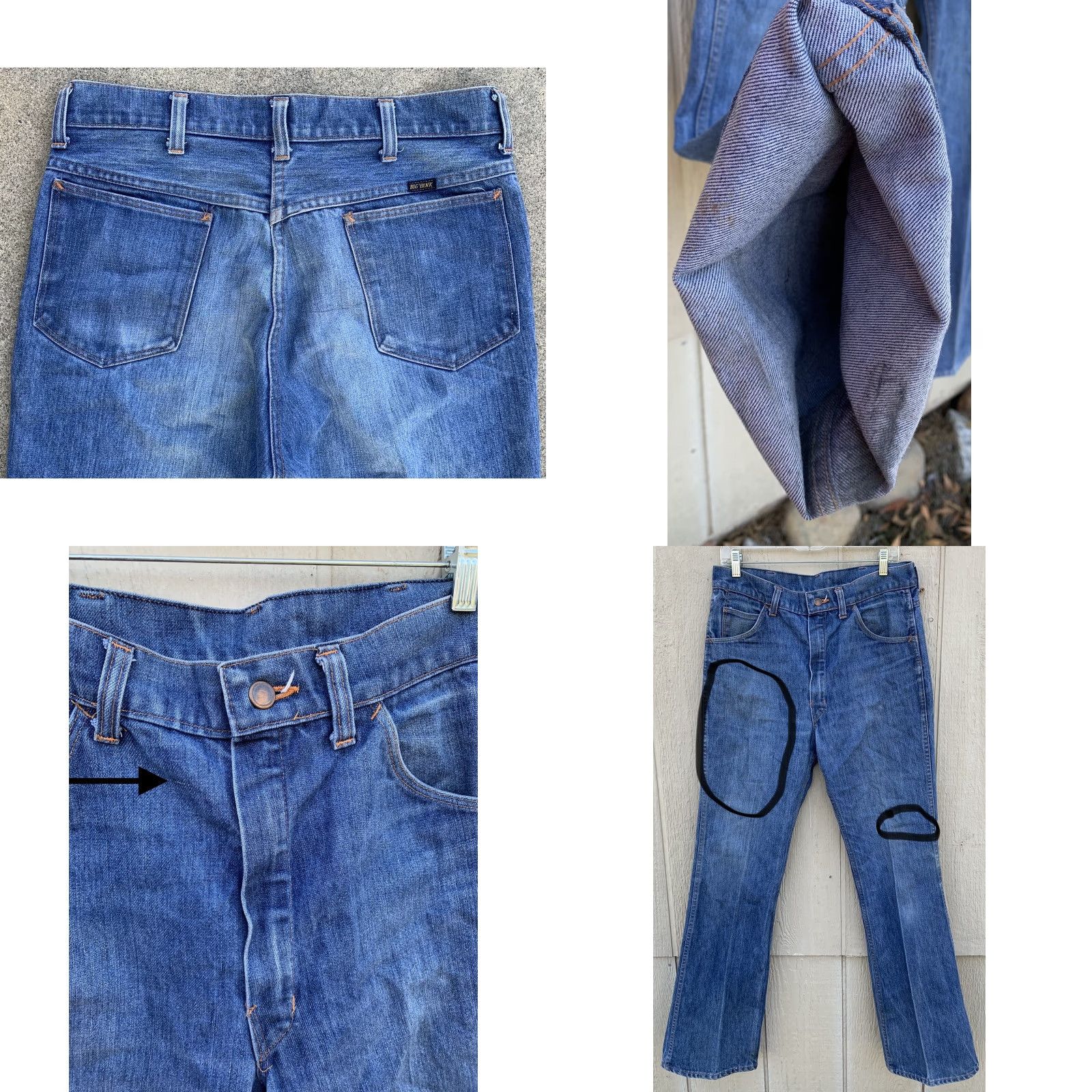 Bell VINTAGE Big Yank Jeans flare bell bottom bells 33.5 in waist 33.5 in inseam blue denim 1970s Womens Mens? Size US 32 / EU 48 - 10 Thumbnail