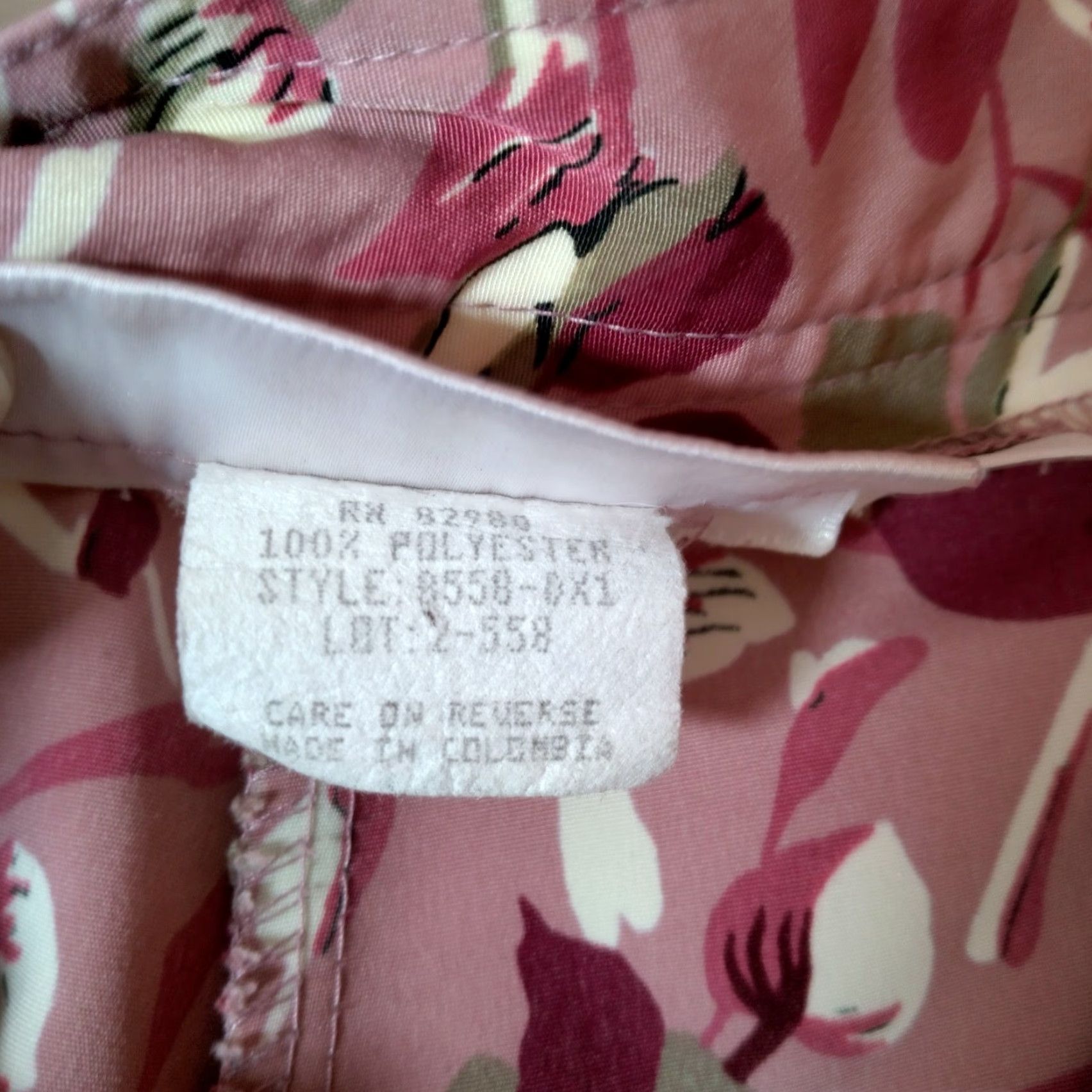 Vintage Vintage 1990s Michelle McJann Shorts 10 Mauve Purple Floral High Waist Pleated Womens Size 32" / US 10 / IT 46 - 6 Thumbnail