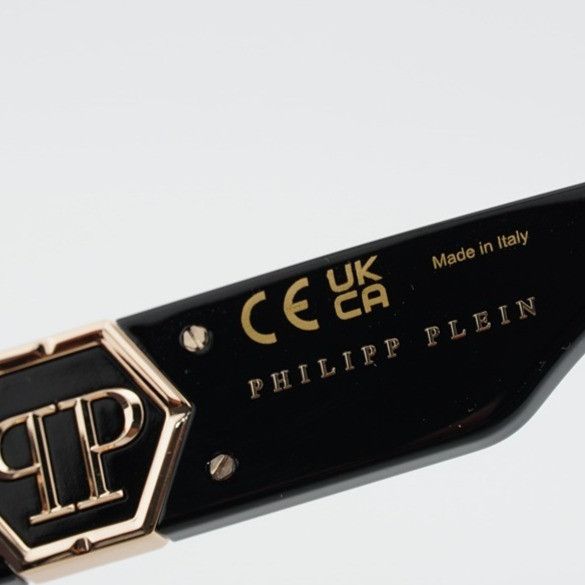 Philipp Plein Philipp Plein SPP160 0700 Sunglasses Black Square Frame Size ONE SIZE - 3 Thumbnail