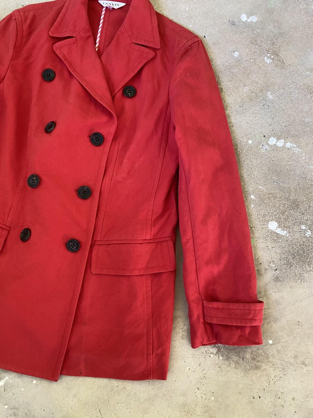 Lanvin Lanvin Sport Red Double Breasted Peacoat Size S / US 4 / IT 40 - 3 Thumbnail