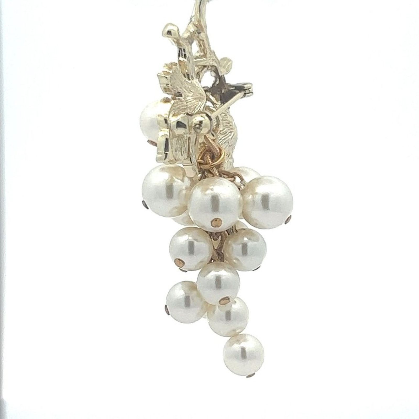 & Other Stories Vintage 1950s Era Dangling Grape Faux Pearl Cluster Brooch Size ONE SIZE - 7 Thumbnail