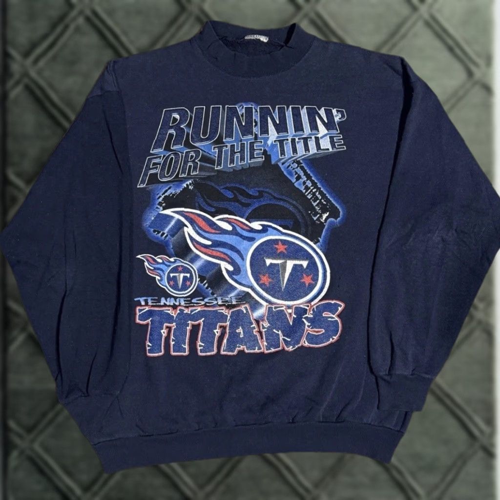 NFL VINTAGE Tennessee Titans Running for the Title NFL Football Crewneck Sweatshirt Mens L Blue Shirt? Size US L / EU 52-54 / 3 - 1 Thumbnail