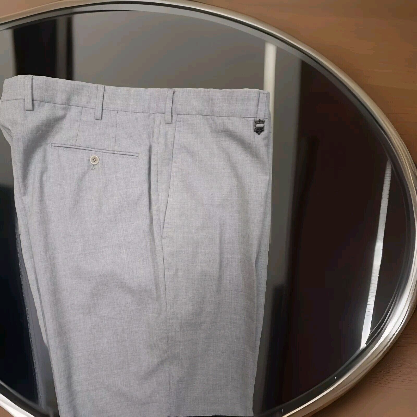 Incotex Incotex Grey Marl Men’s Super 130s Standard Fit Trousers Size US 38 / EU 54 - 3 Thumbnail