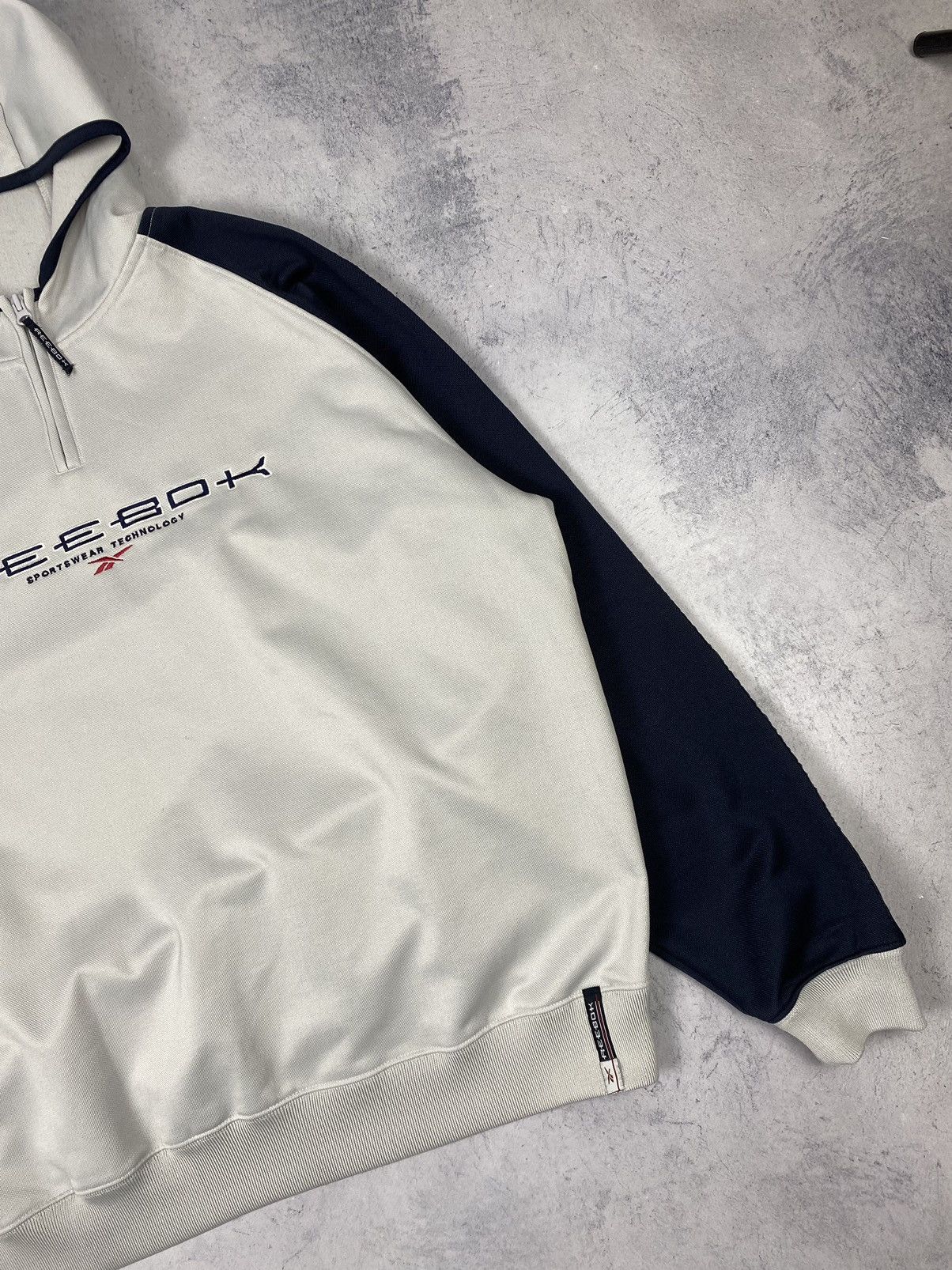 Reebok × Vintage Vintage 90s Reebok Technology Center Logo Drill Hoodie y2k Size US XL / EU 56 / 4 - 5 Thumbnail