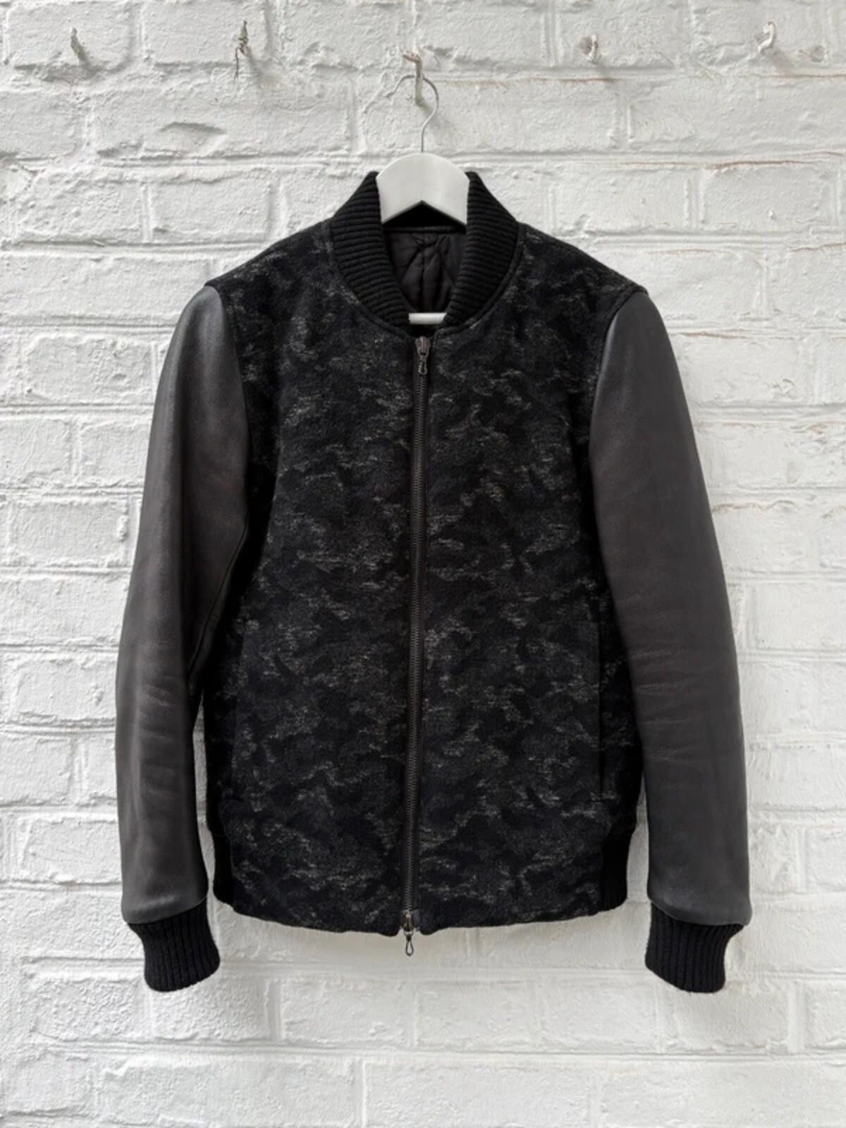 Attachment Kazuyuki Kumagai Attachment Leather Camo Wool Varsity Jacket Size US S / EU 44-46 / 1 - 1 Thumbnail