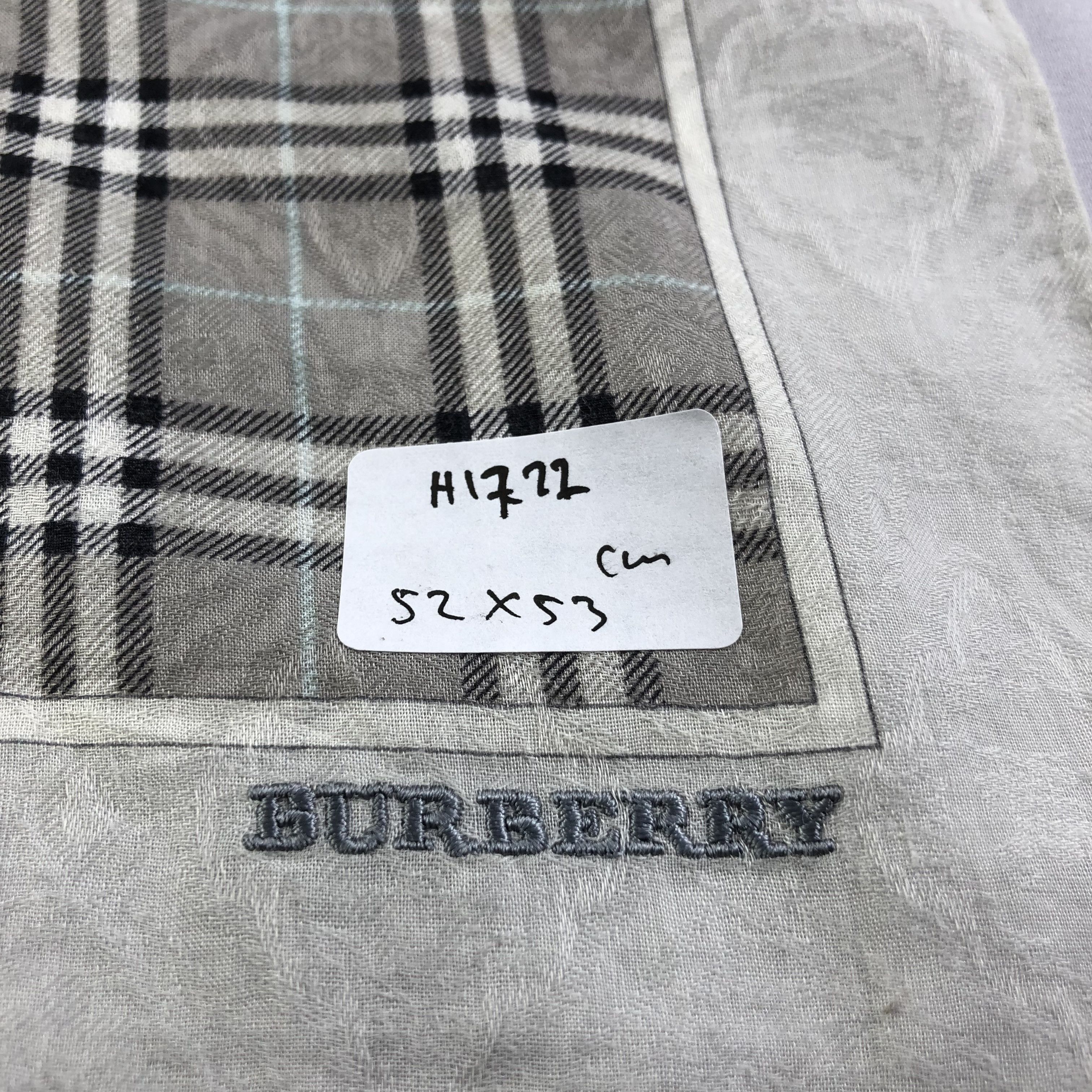 Burberry Burberry Hand Rolled Handkerchief Neckerchief Bandana H1722 Size ONE SIZE - 11 Thumbnail