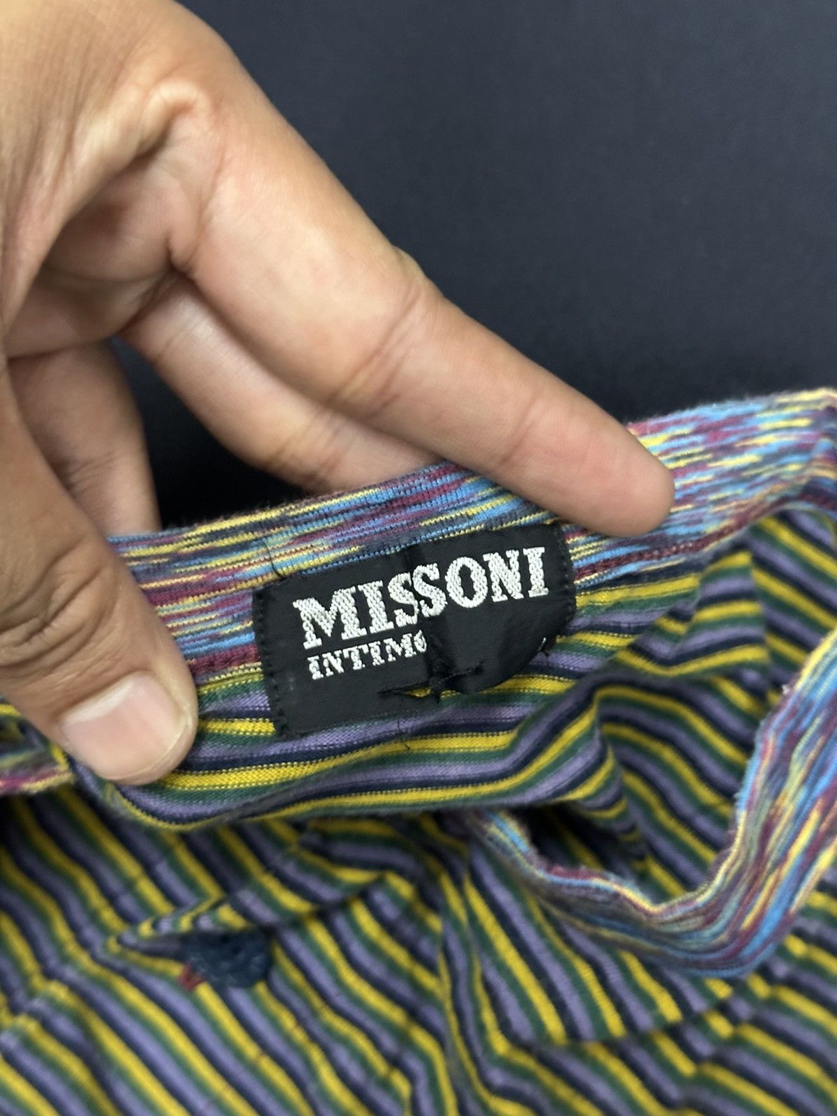 Missoni Vintage Missoni Multicolour Half Button L/S Shirt Size US M / EU 48-50 / 2 - 10 Thumbnail