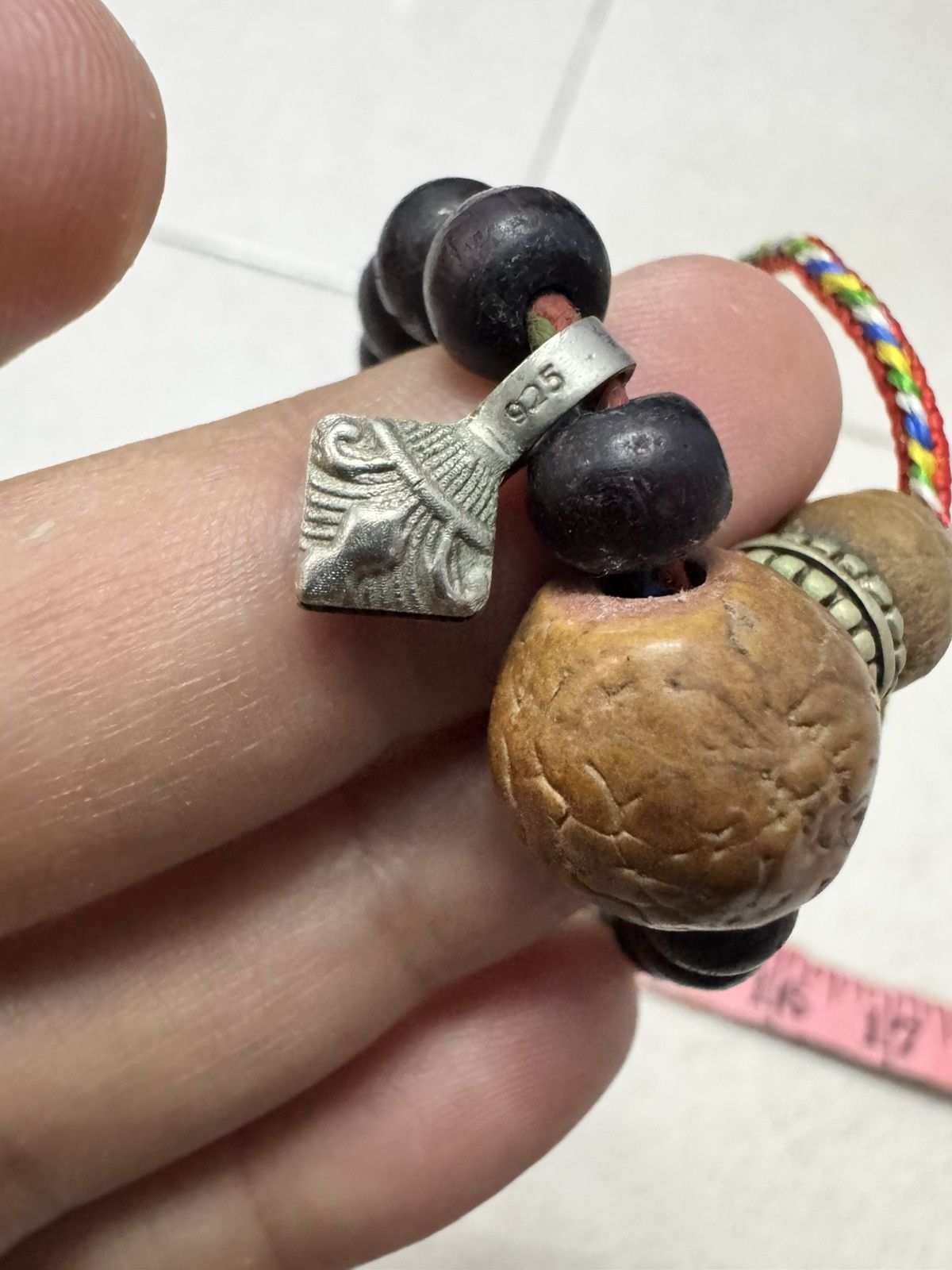 Jewelry TIBET ROSEWOOD BEADS NECKLACE STERLING SILVER HARDWARE Size ONE SIZE - 6 Thumbnail