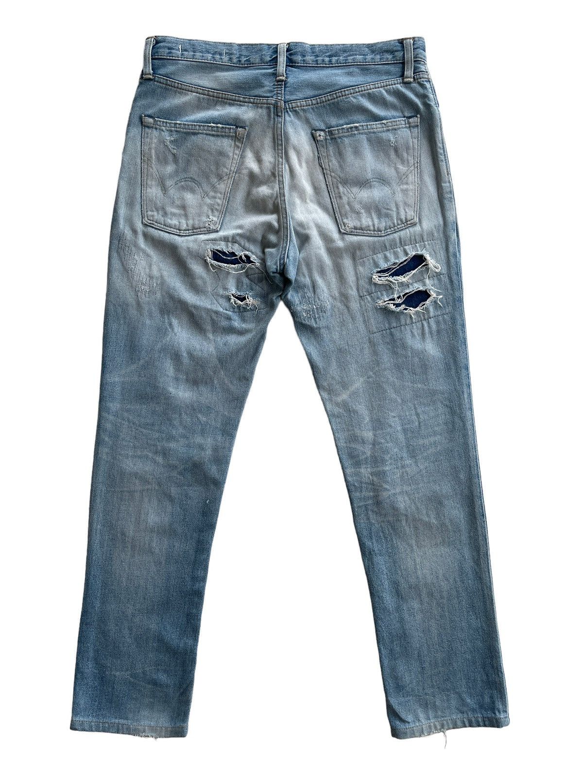 Vintage Vintage Edwin Sashiko Boro Distressed Jeans Size US 32 / EU 48 - 2 Thumbnail