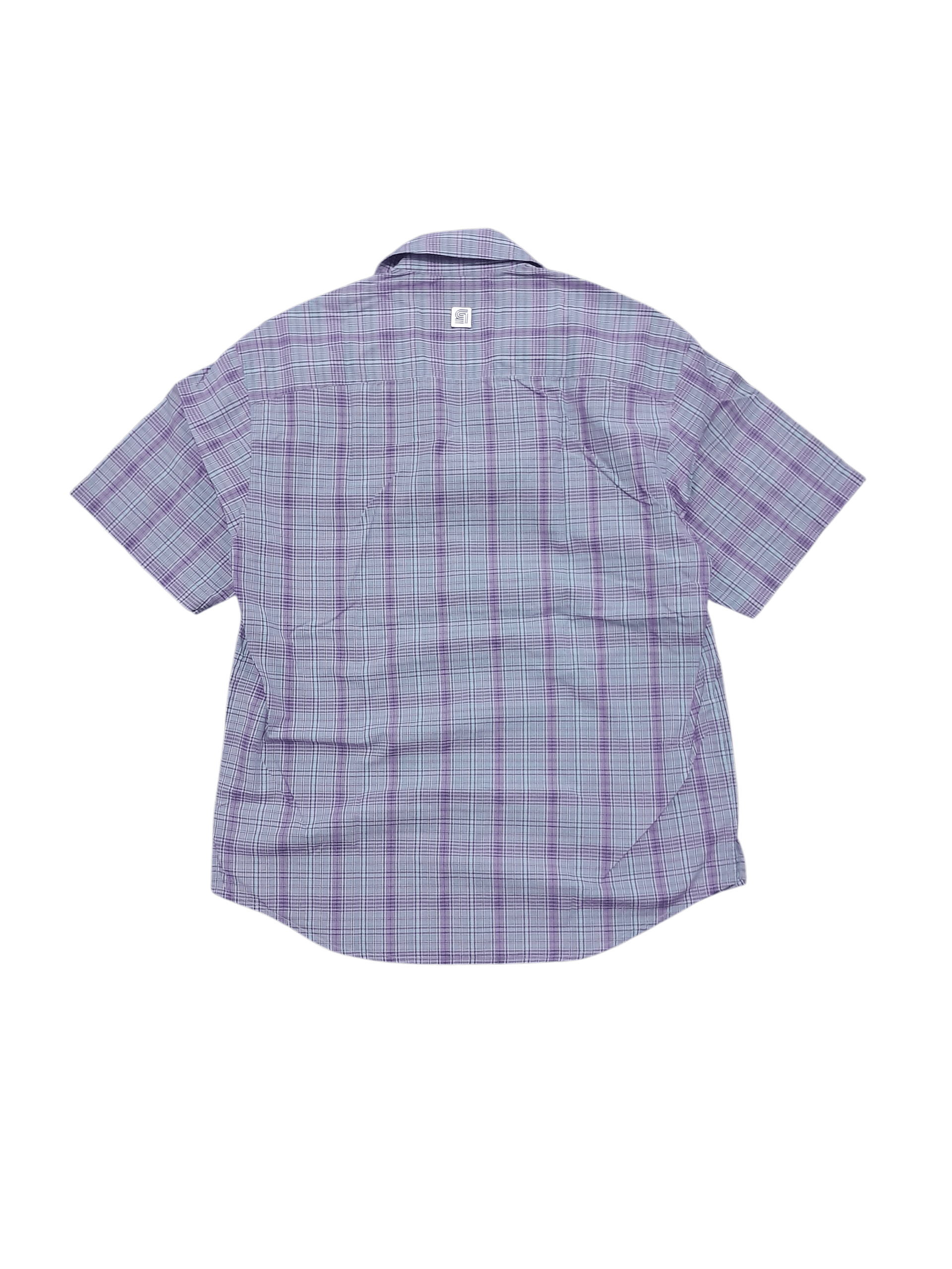 Solid Homme Solid homme purple check open collar shirt Size US S / EU 44-46 / 1 - 2 Thumbnail