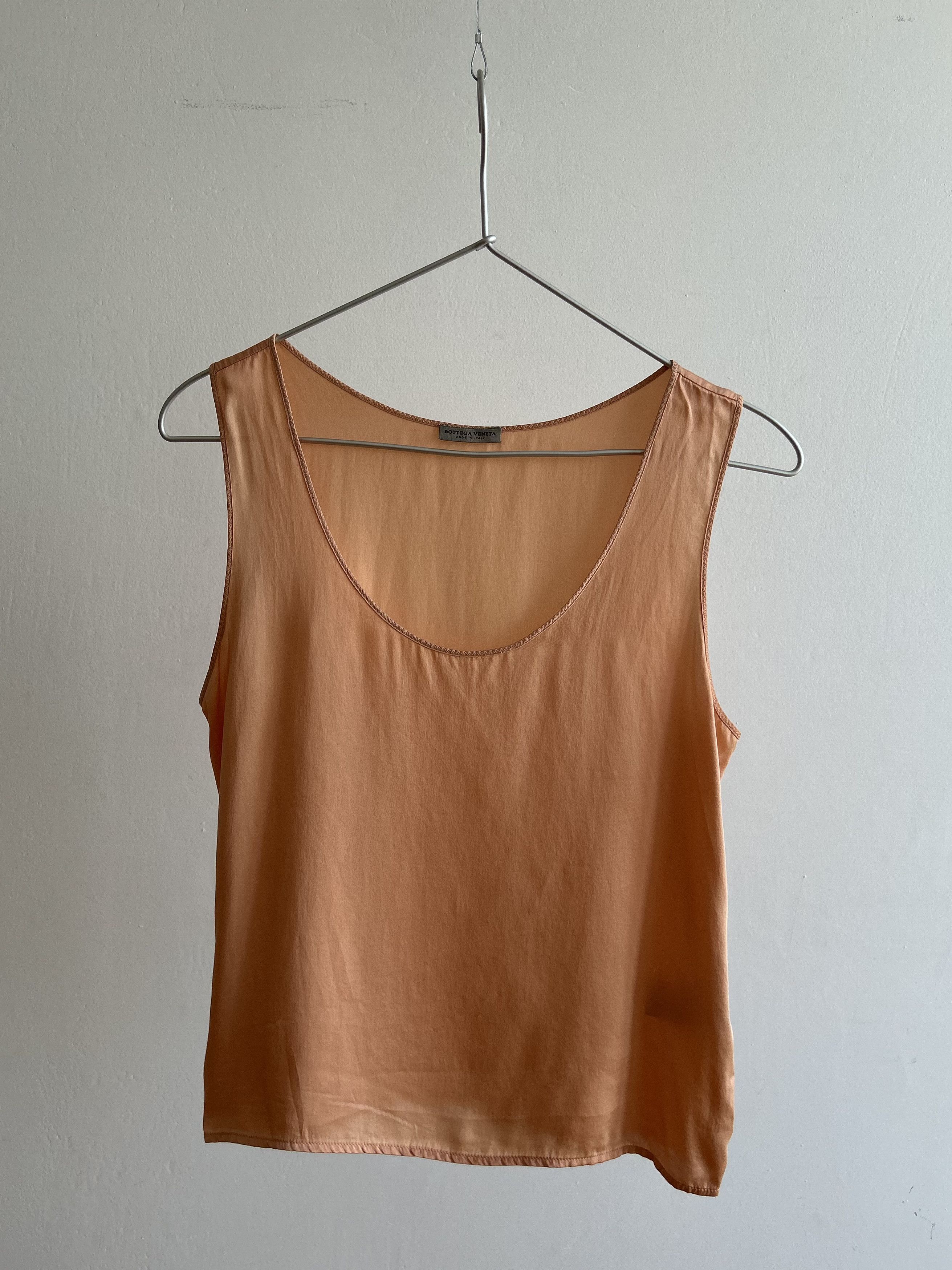 Bottega Veneta BOTTEGA VENETA Tank Top Silk Shirt Vintage S0142 Size S / US 4 / IT 40 - 1 Thumbnail