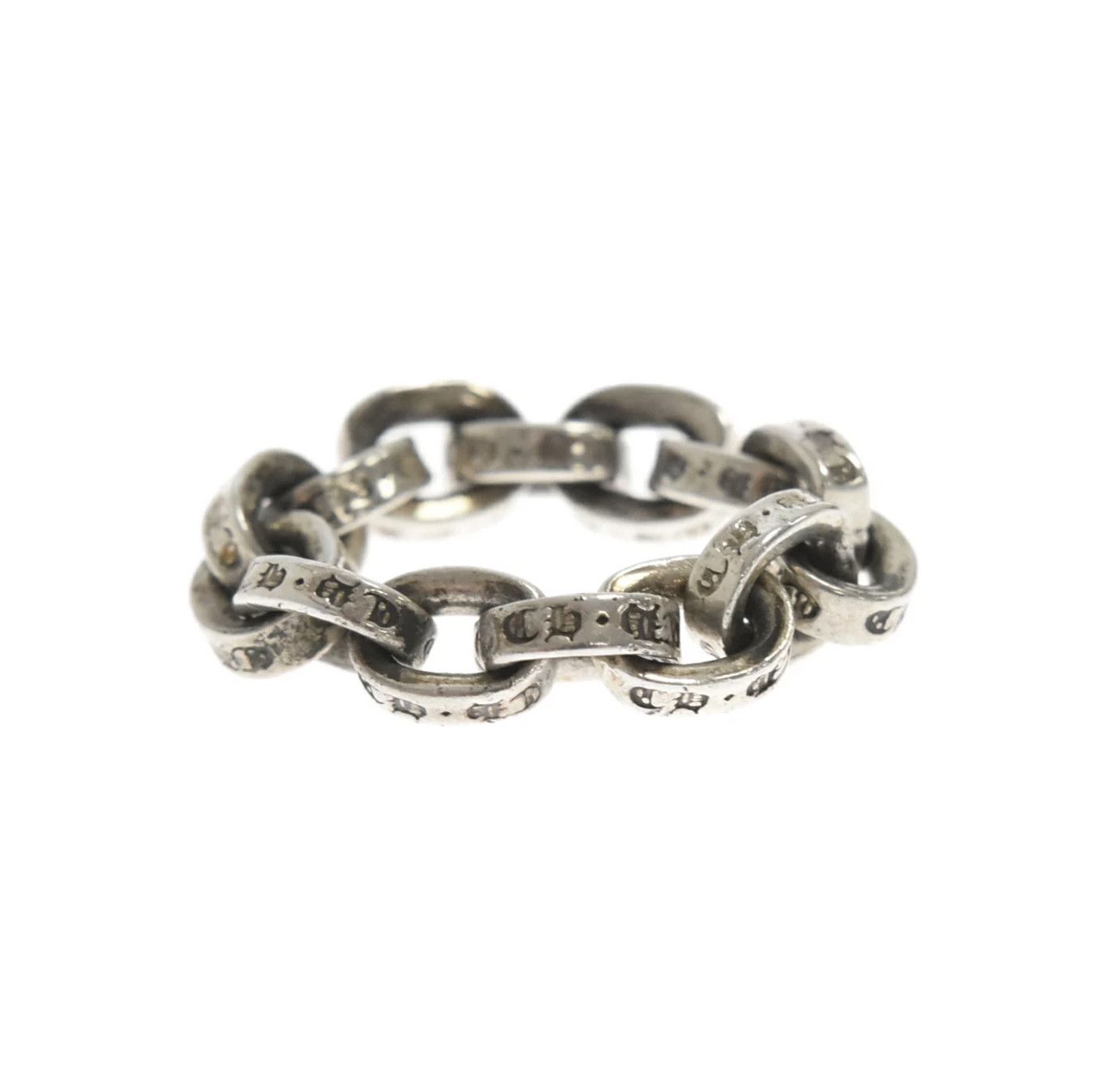Pre-owned Chrome Hearts Paper Chain Silver Ring Us 7