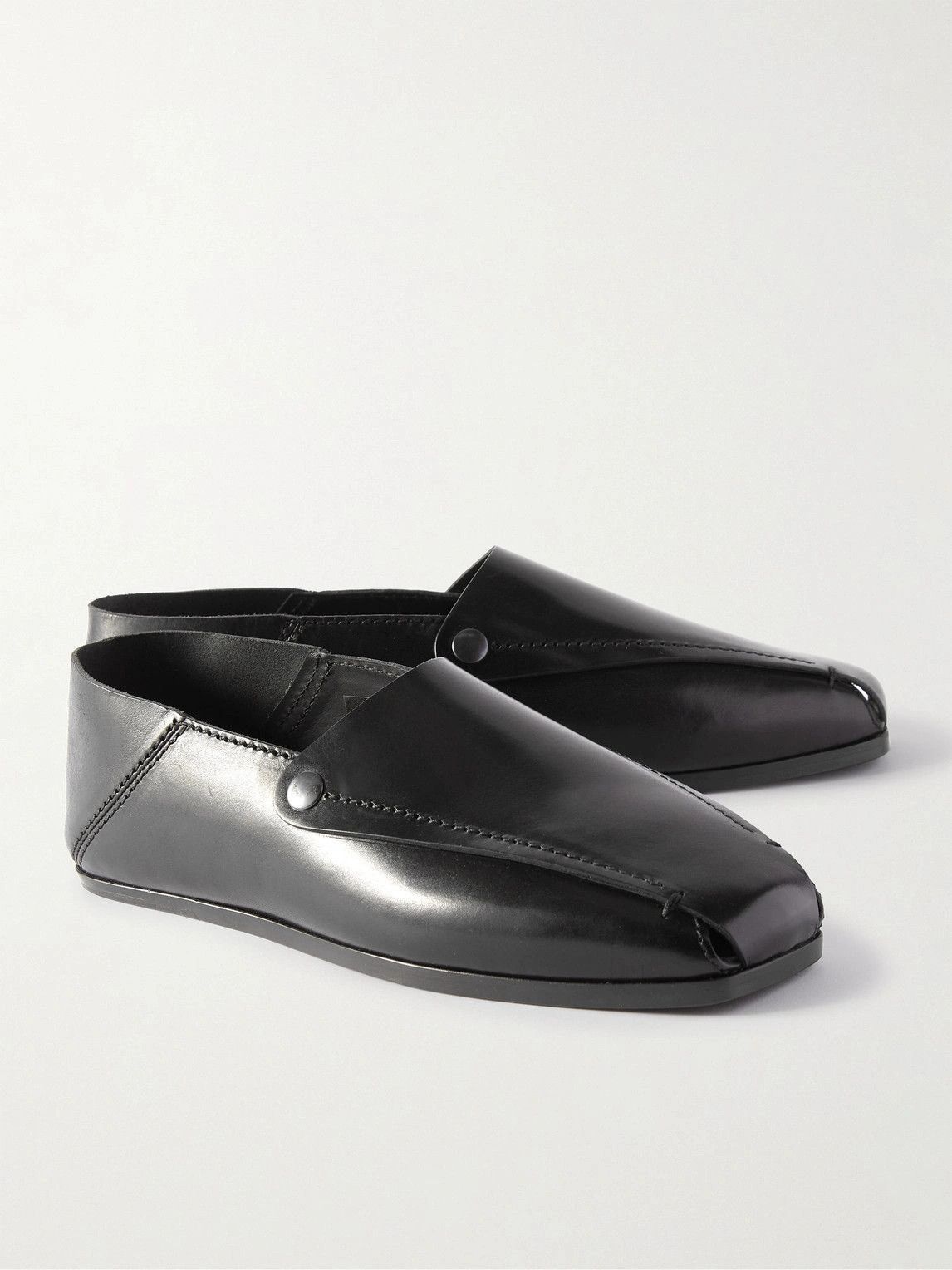 image of Lemaire Collapsible-Hell Leather Loafers in Black, Men's (Size 12)