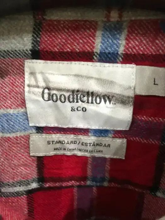 Vintage Vintage Goodiellow Plaid Tartan Flannel shirt 👕 Size US L / EU 52-54 / 3 - 3 Thumbnail