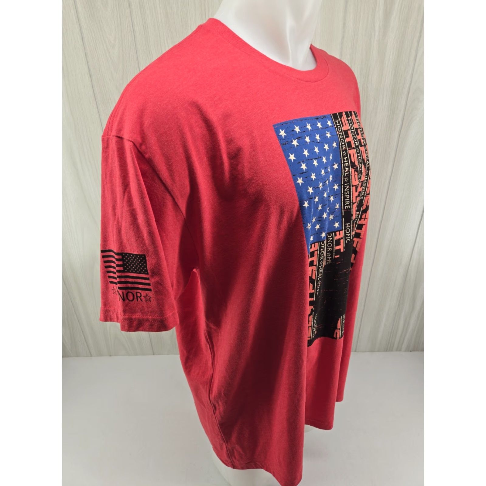 Next Level VINTAGE Red Friday Remember Everyone Deployed T-Shirt 2XL Men Graphic Print Crew Neck Short Sleeve Preshrunk Cotton Next Level Gildan Heavy Cotton Size US XXL / EU 58 / 5 - 7 Thumbnail