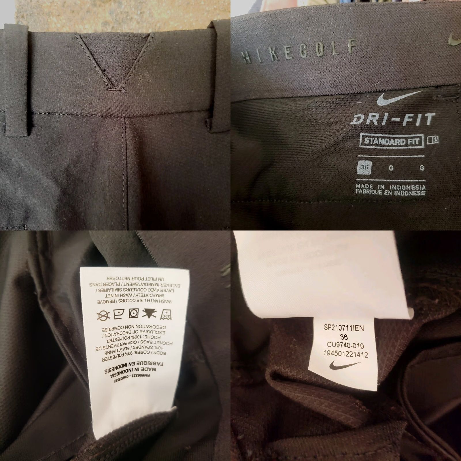Nike Nike Golf Shorts Mens Dri-Fit Standard Fit Black 36 Nike Shield Pockets Moisture Wicking Slim Fit? Size US 36 / EU 52 - 8 Thumbnail