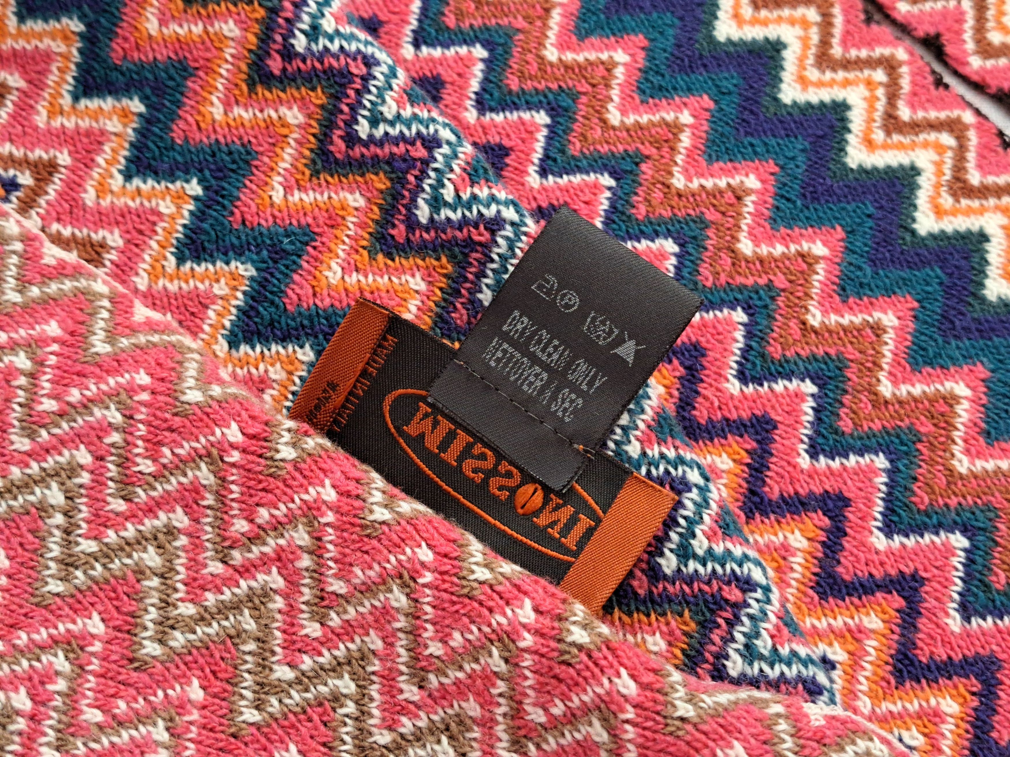 Missoni MISSONI large iconic zig zag pattern wool blend scarf. Size ONE SIZE - 7 Thumbnail