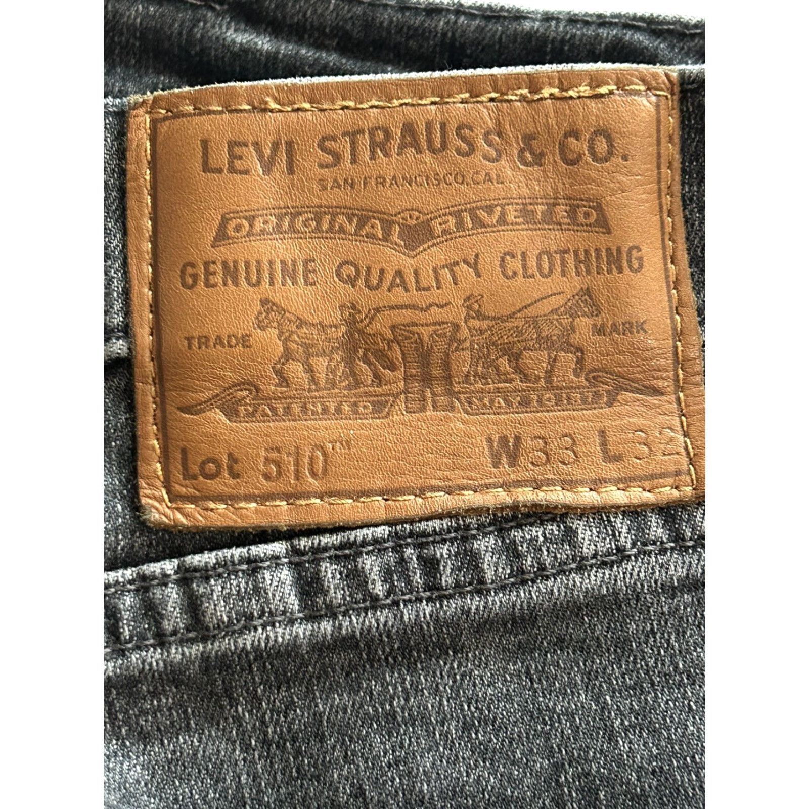 Levi's Levis 510 Jeans Mens Gray Slim Taper Fit Denim Size 33x32 Size US 33 - 5 Thumbnail